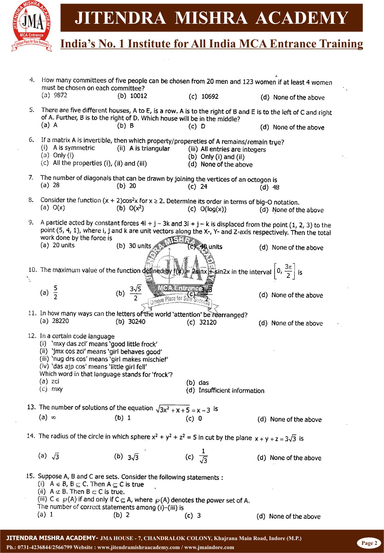 JNU - 2012 (2)