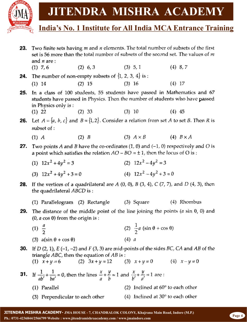 BHU - 2010 (Set - 1)(4)