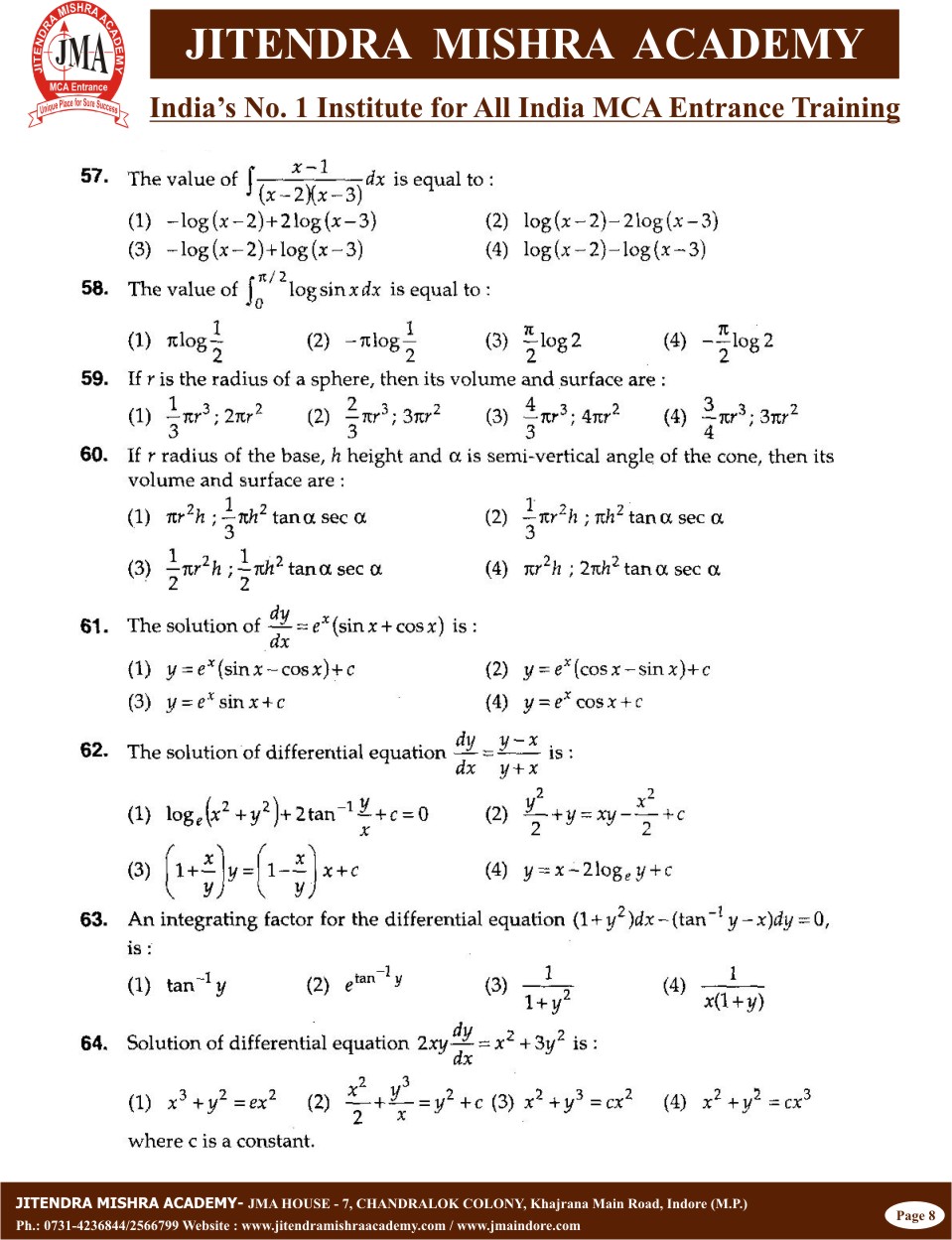 BHU - 2010 (Set - 1)(8)