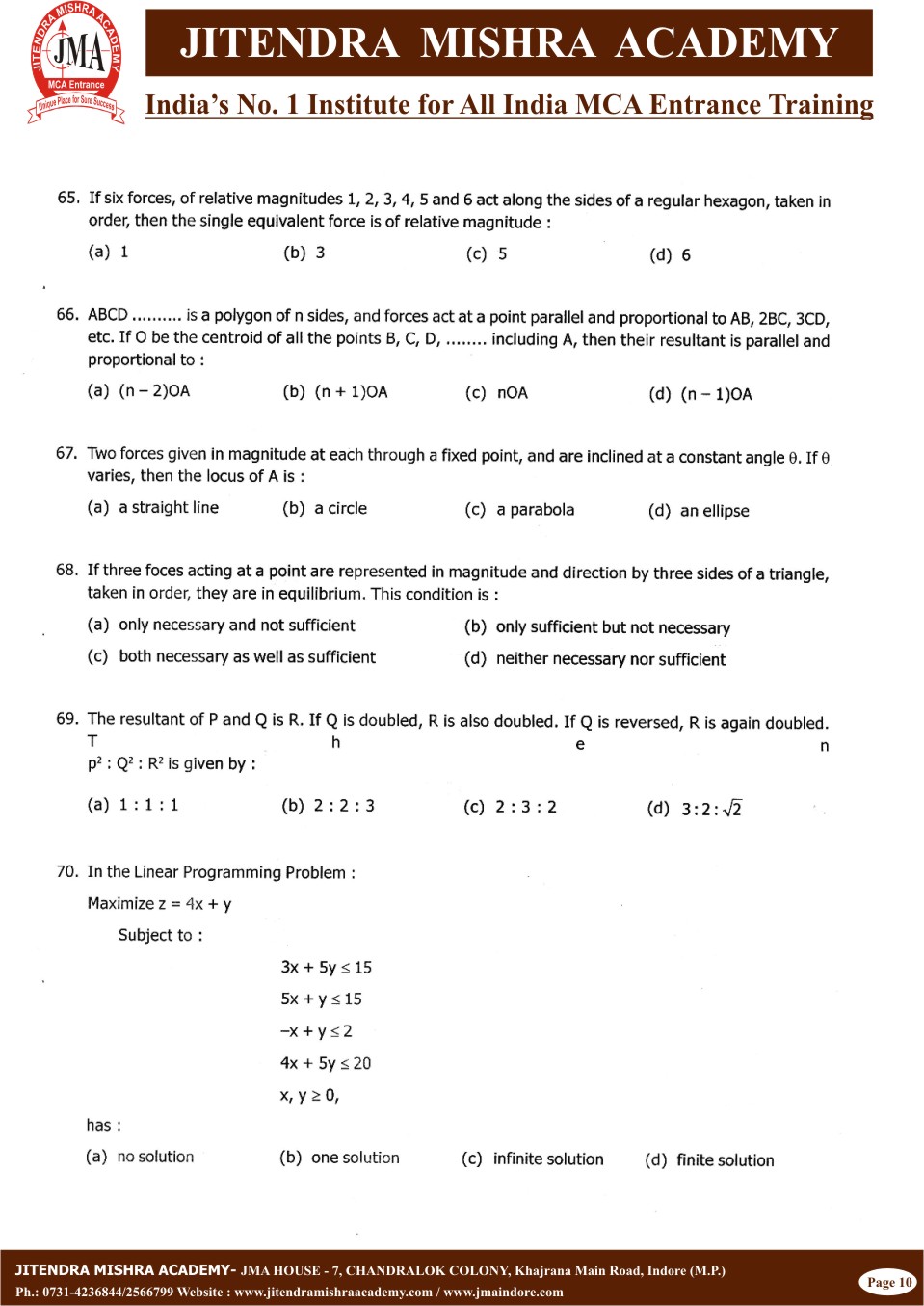 BHU - 2012 (SET-II)(10)