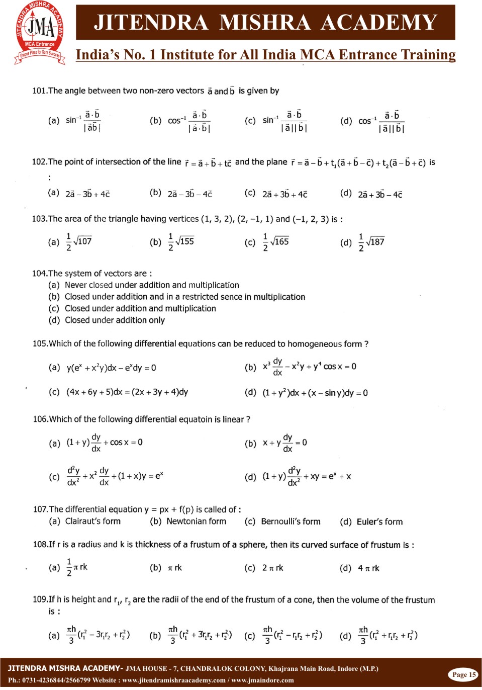 BHU - 2012 (SET-II)(15)