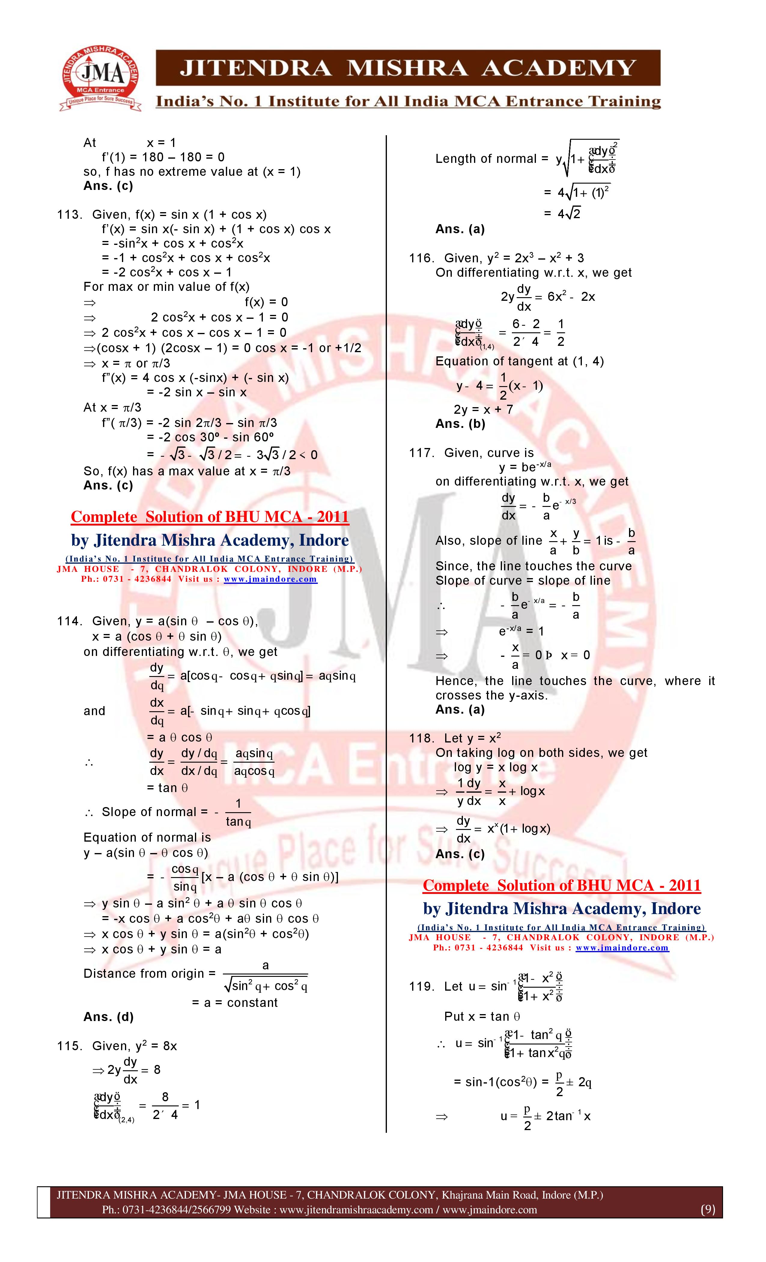 BHU MCA 2011 Solution-page-009