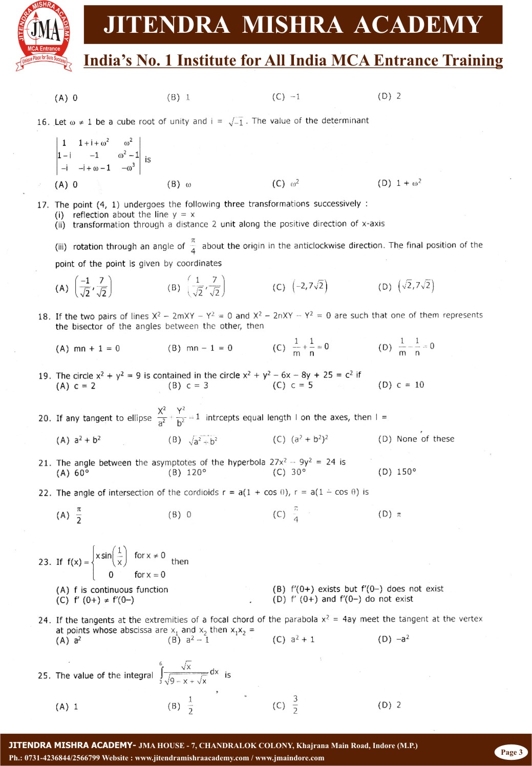 NIMCET - 2010(3)