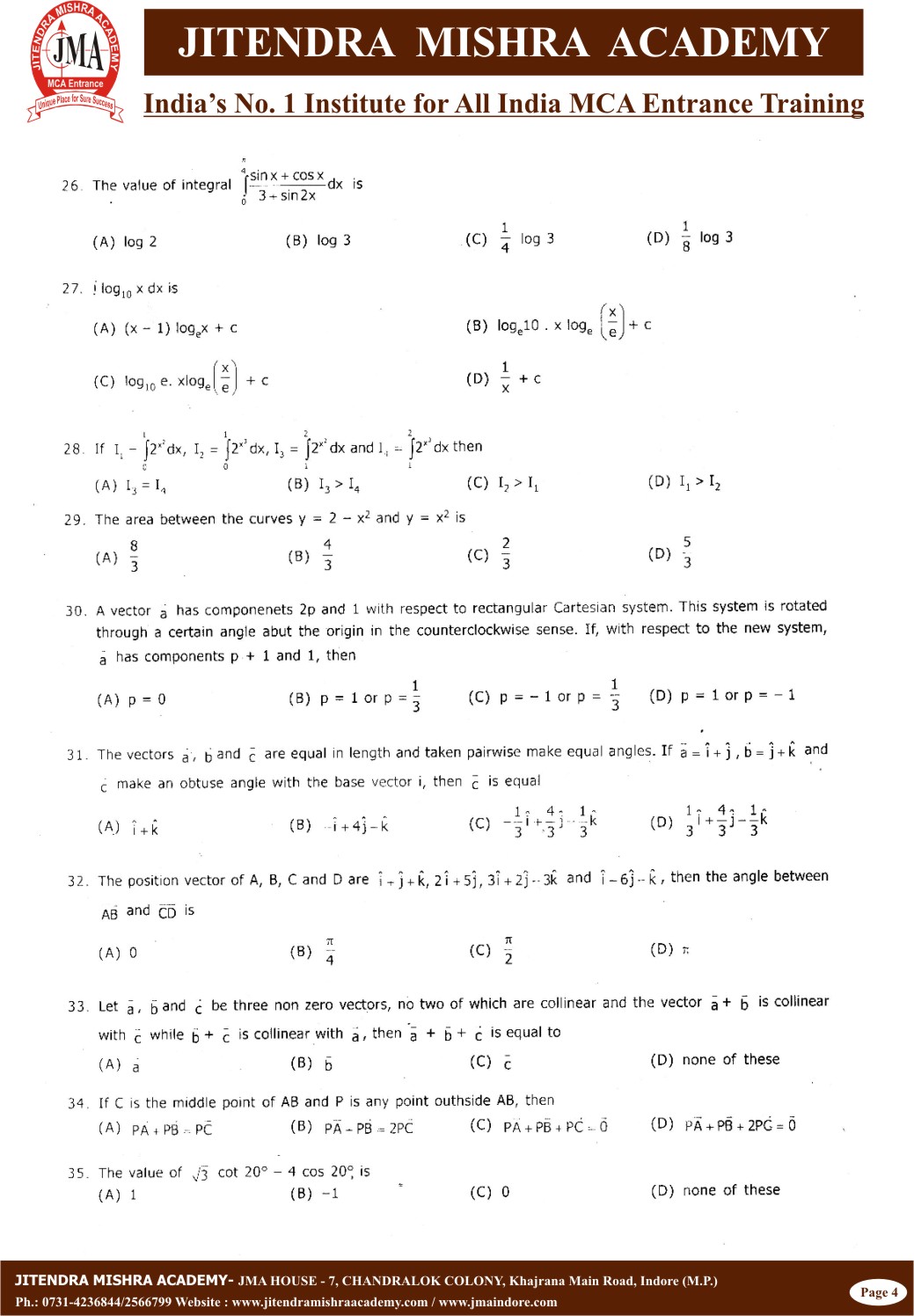 NIMCET - 2010(4)