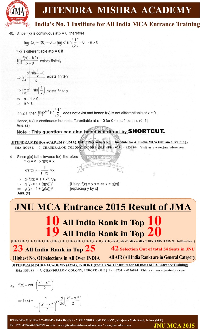 JNU 2015(New) SOLUTION 10