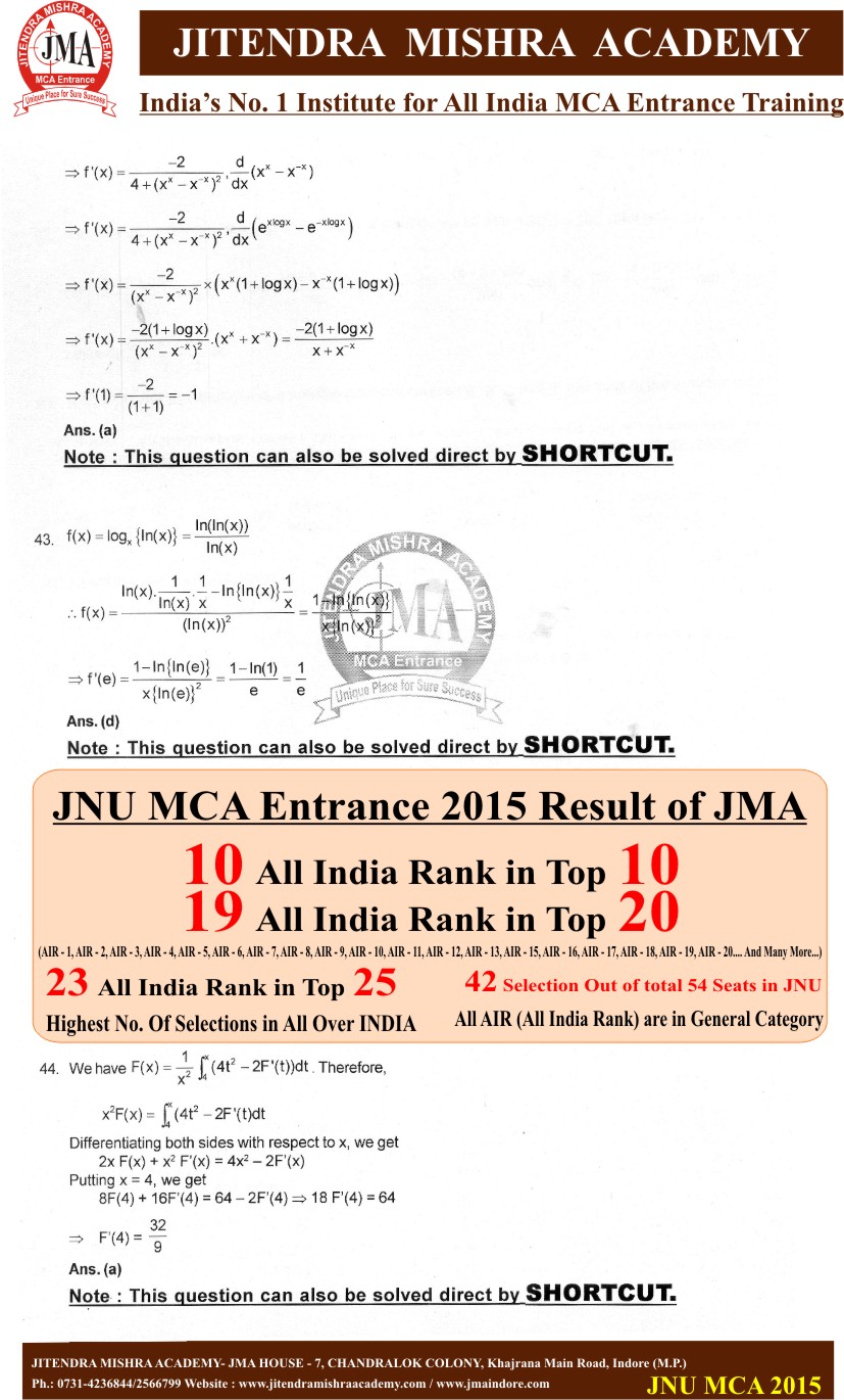 JNU 2015(New) SOLUTION 11