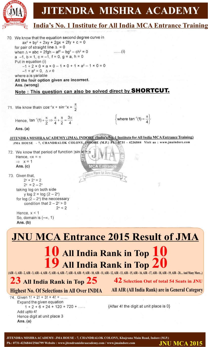 JNU 2015(New) SOLUTION 19