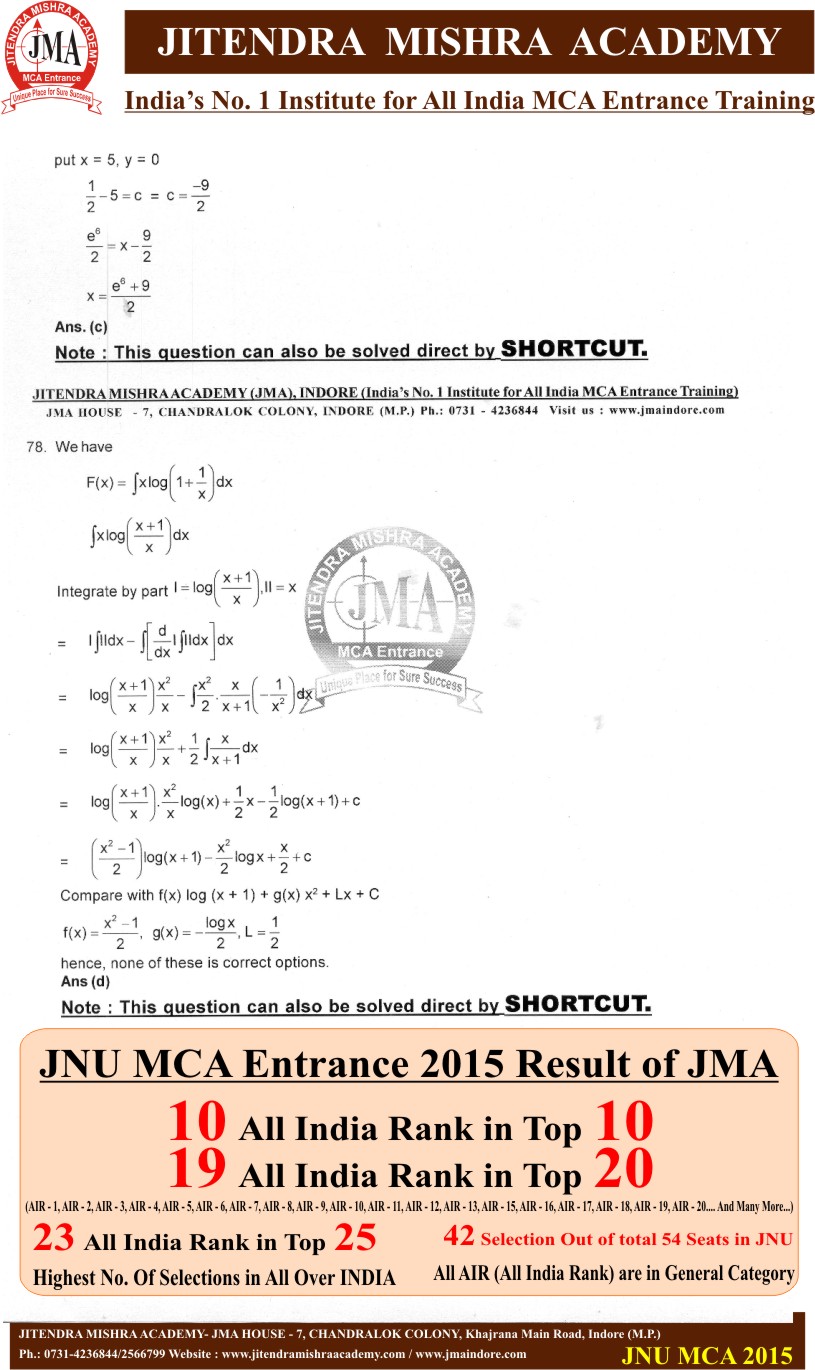 JNU 2015(New) SOLUTION 21