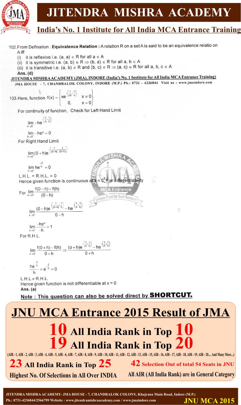JNU 2015(New) SOLUTION 28