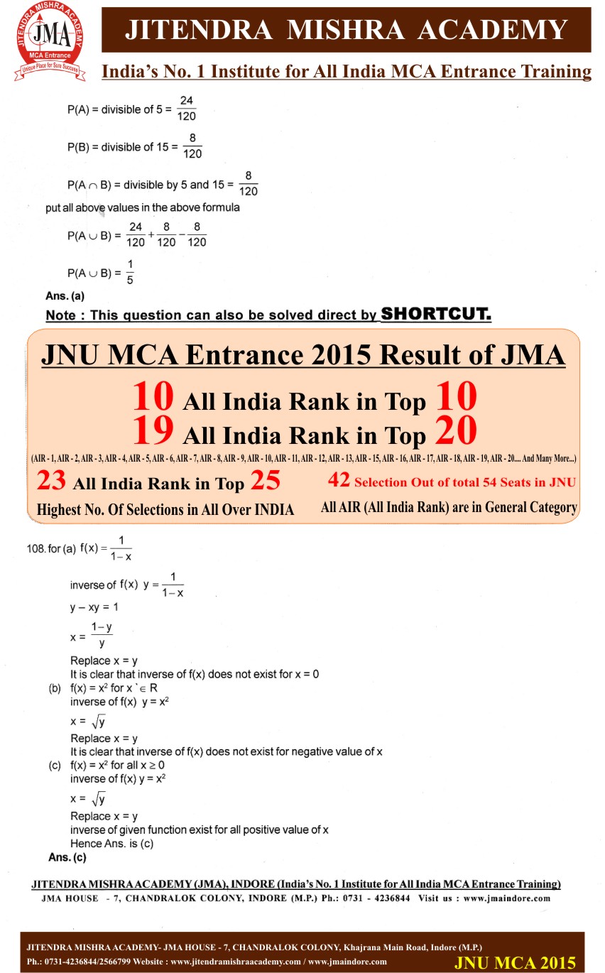 JNU 2015(New) SOLUTION 30