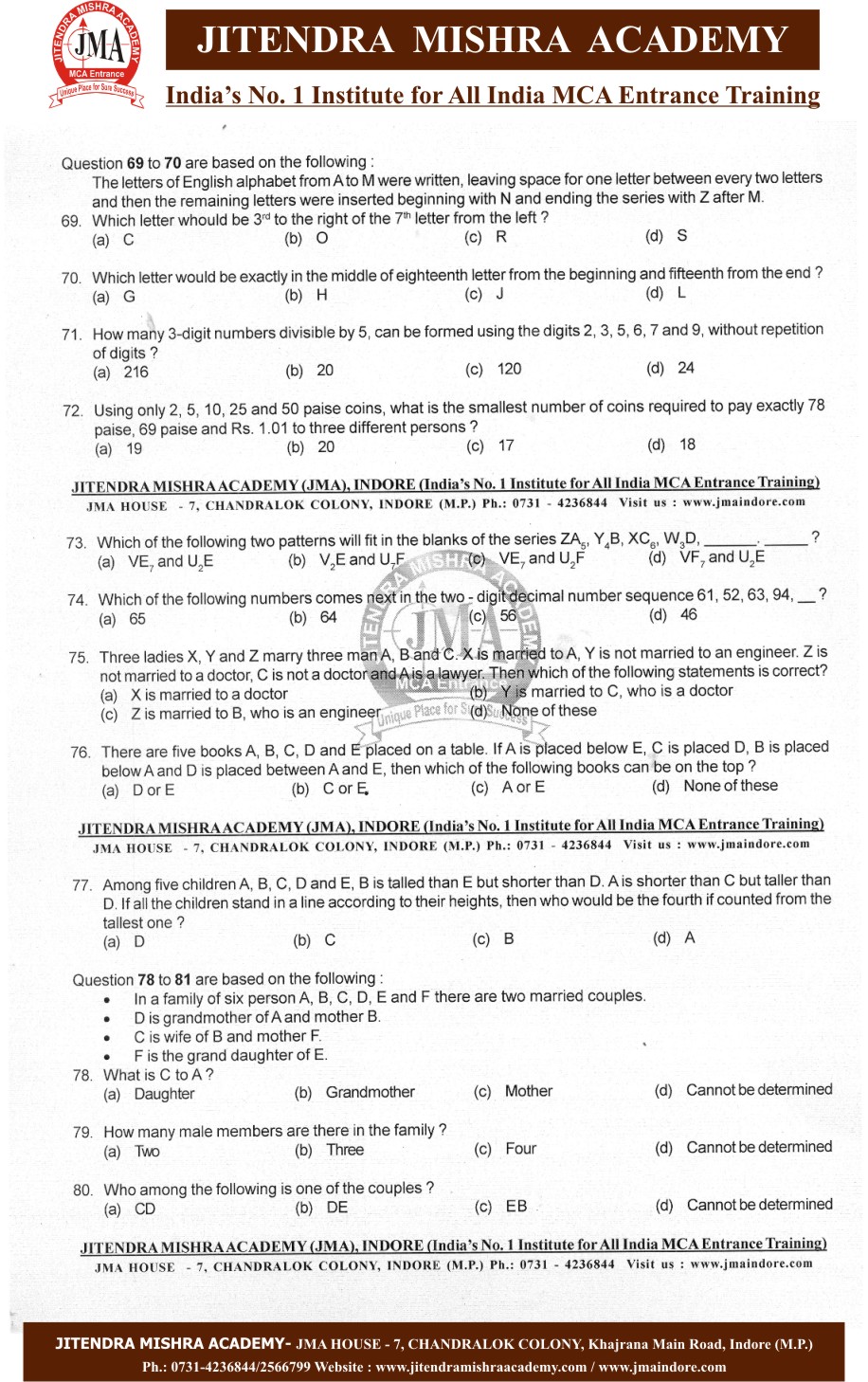 NIMCET 2015 PAPER(9)