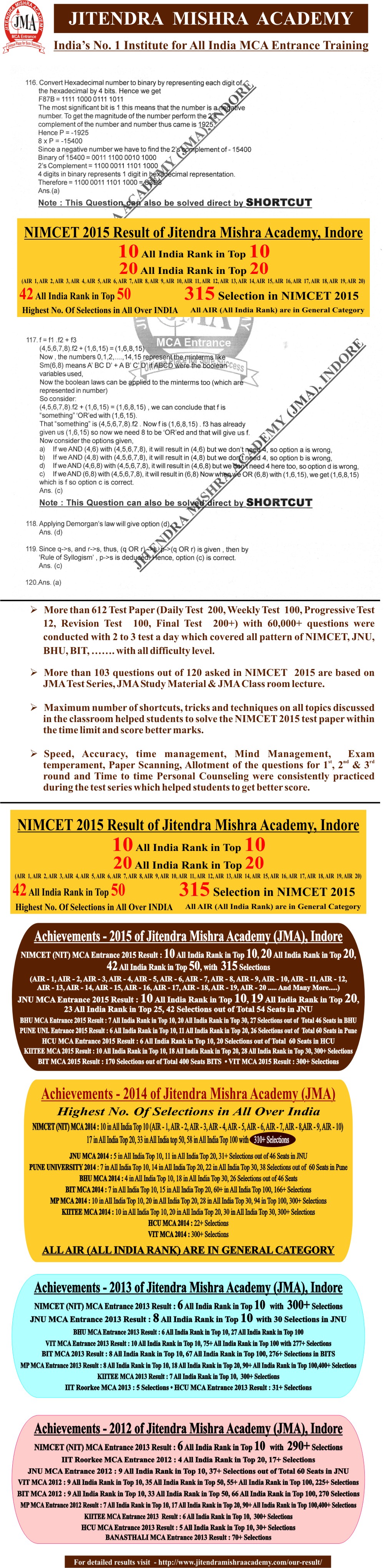 NIMCET - 2015 (SOLUTION) Final34