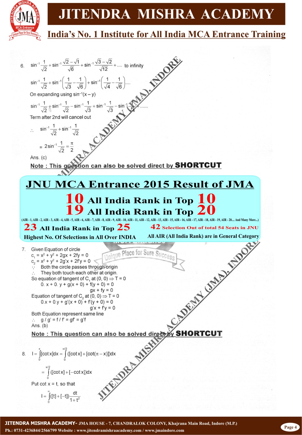 NIMCET - 2015 (SOLUTION) Final4