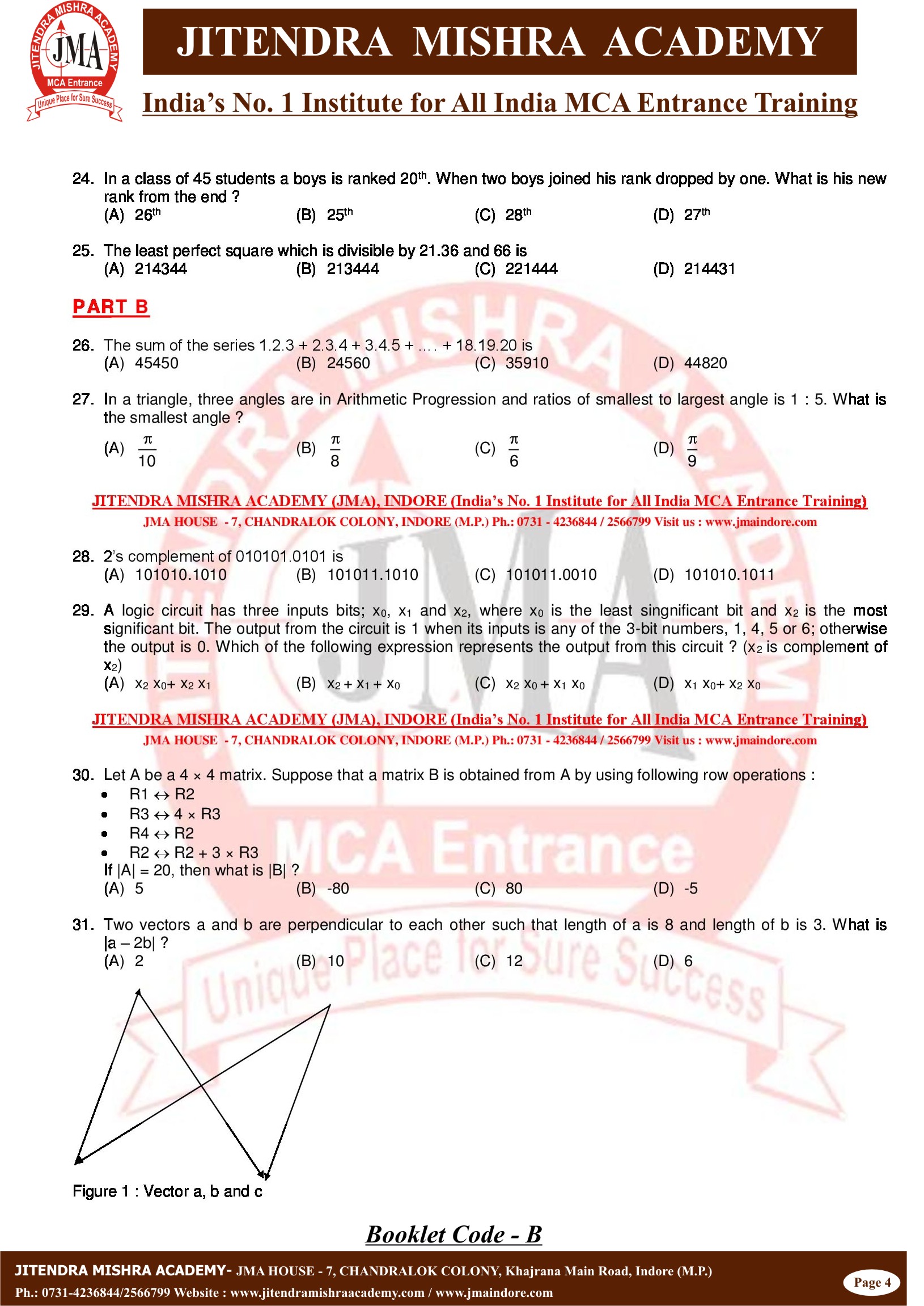 HCU MCA - 2016 (Question Paper) Set B (4)