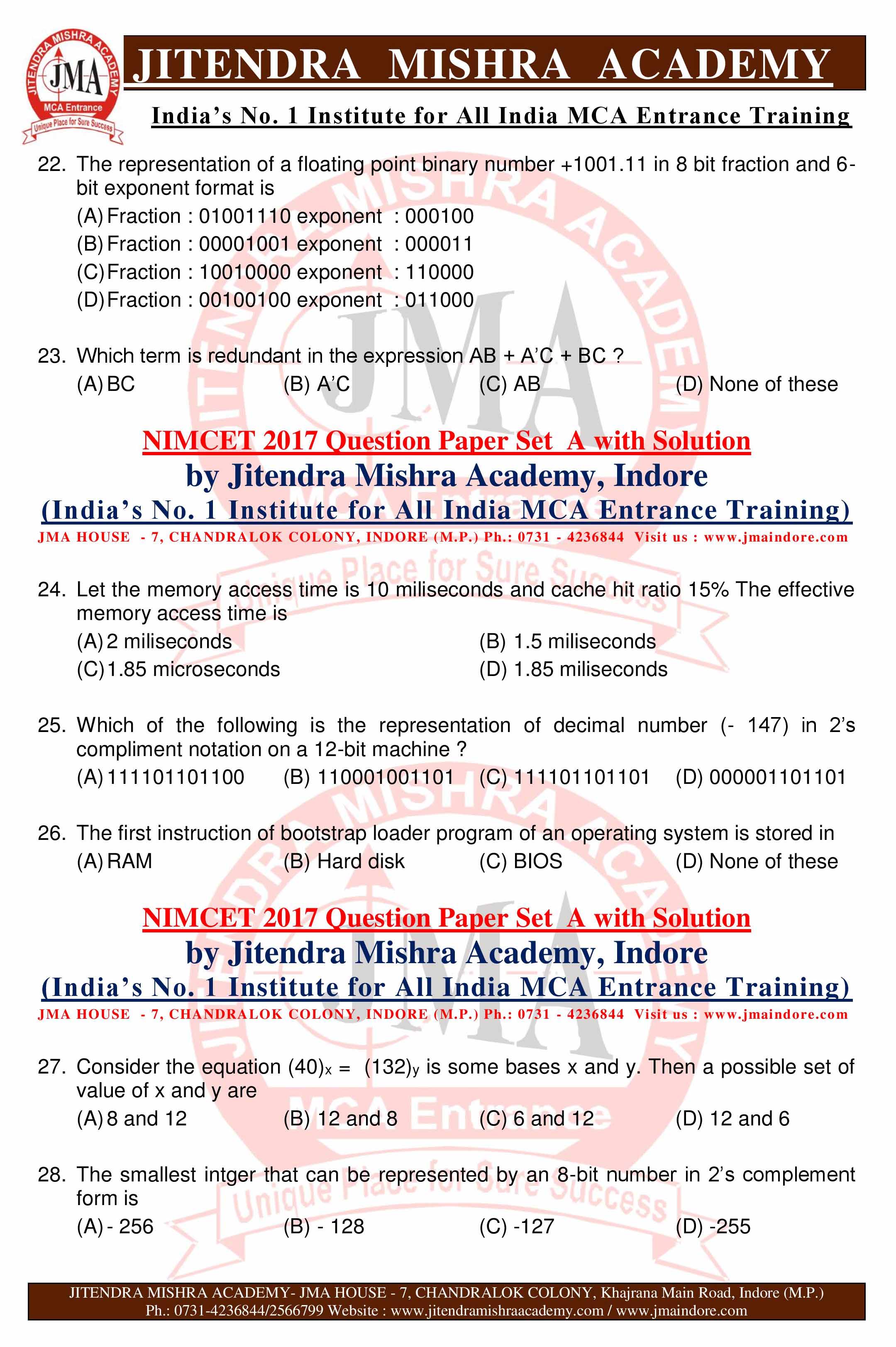 NIMCET 2017 QUESTION PAPER -SET - A--page-005