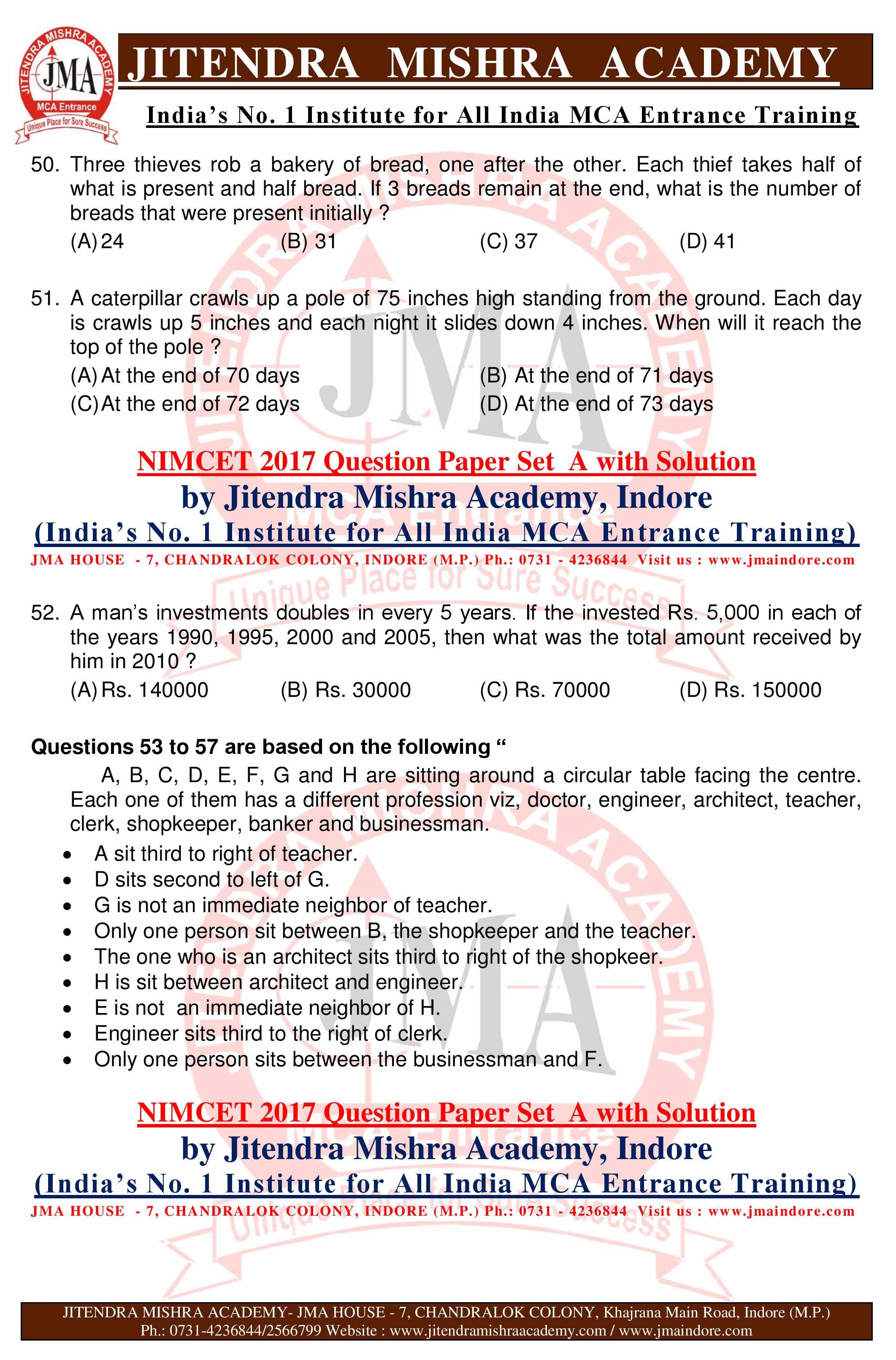 NIMCET 2017 QUESTION PAPER -SET - A--page-010