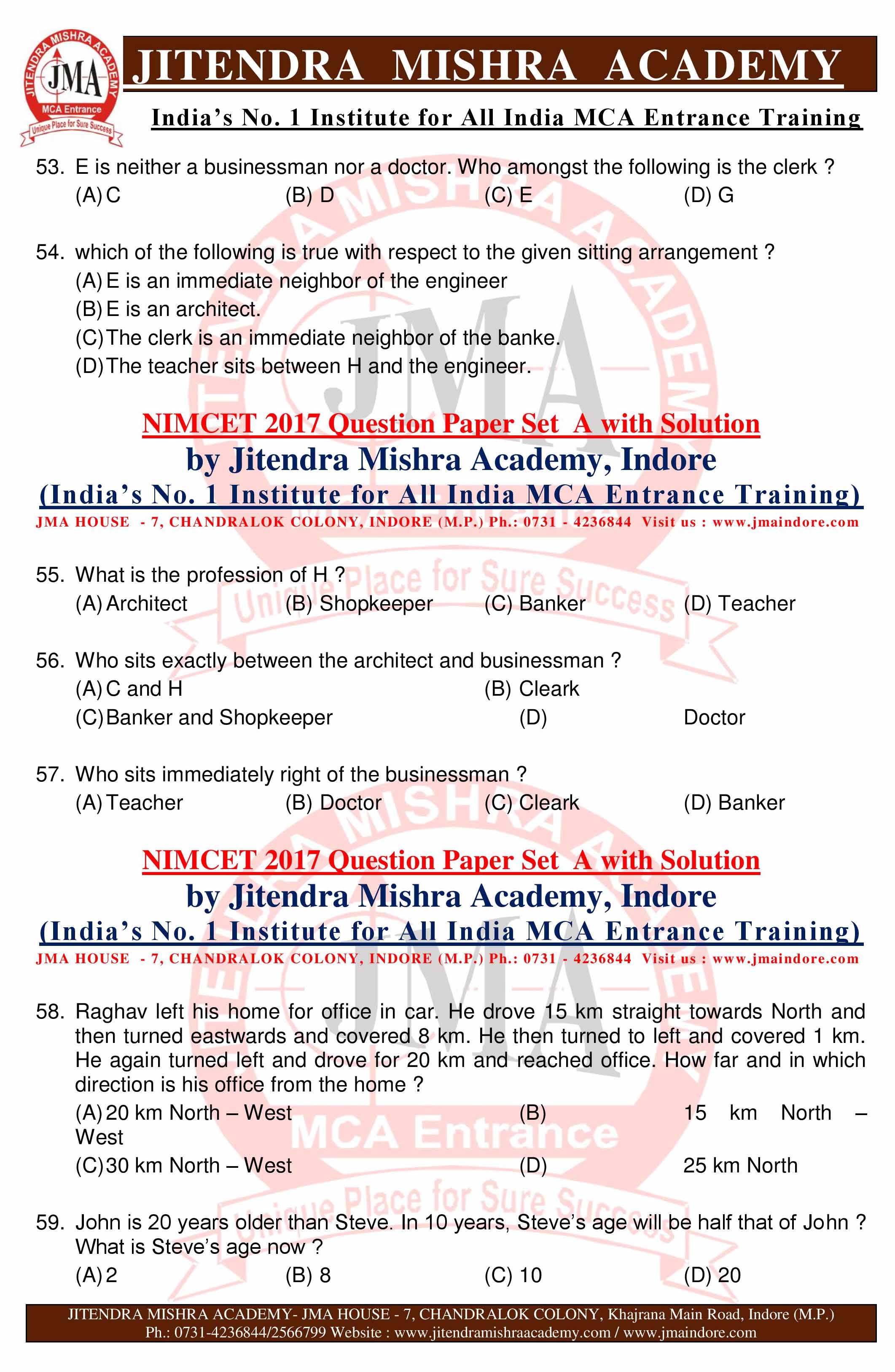 NIMCET 2017 QUESTION PAPER -SET - A--page-011