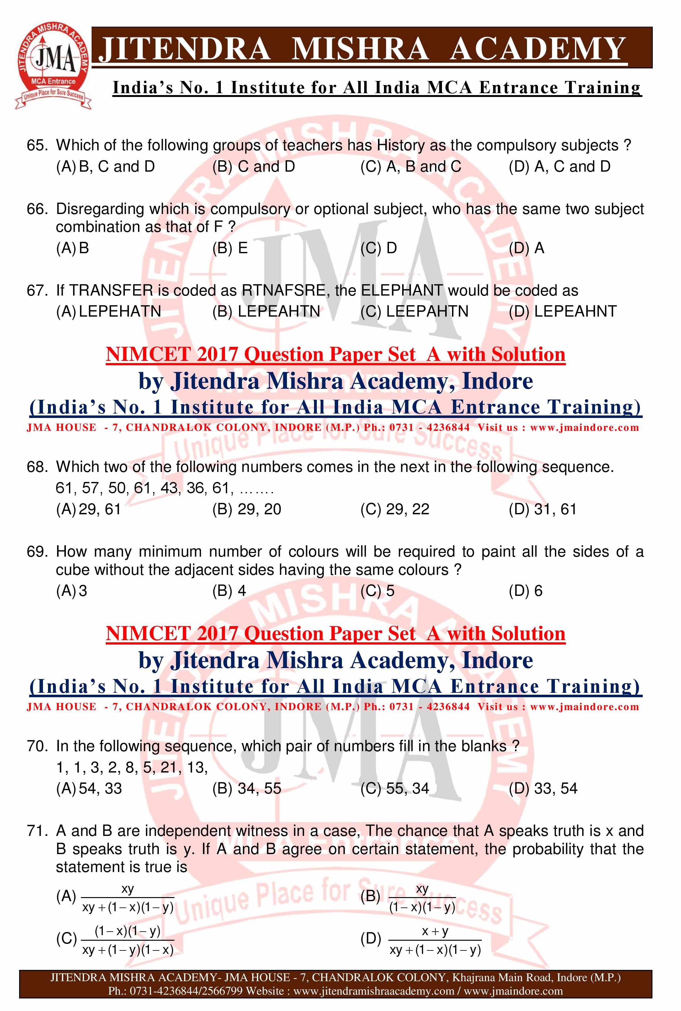 NIMCET 2017 QUESTION PAPER -SET - A--page-013