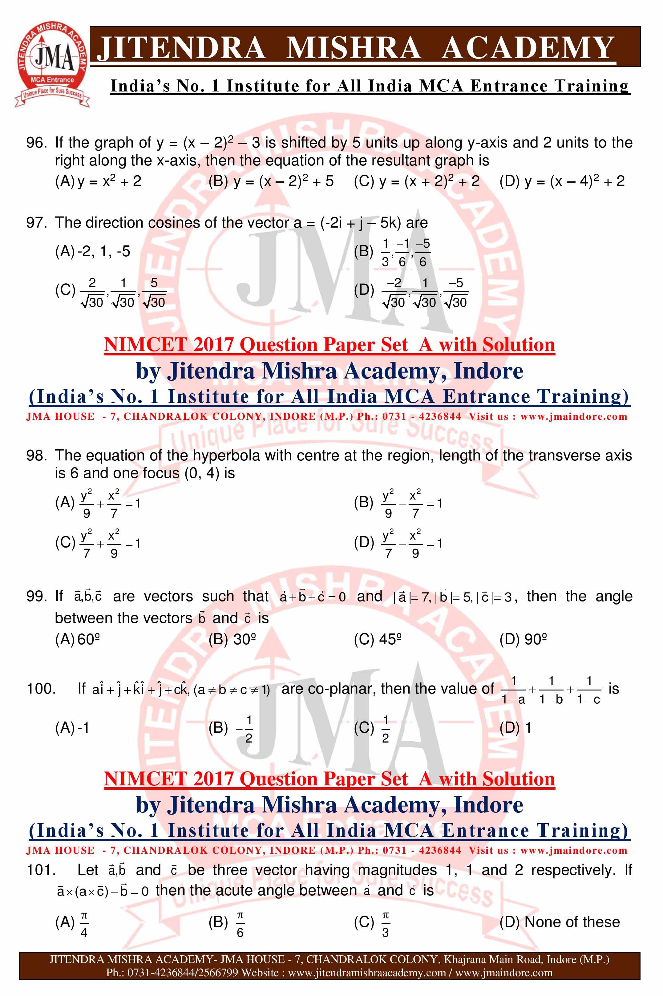 NIMCET 2017 QUESTION PAPER -SET - A--page-018