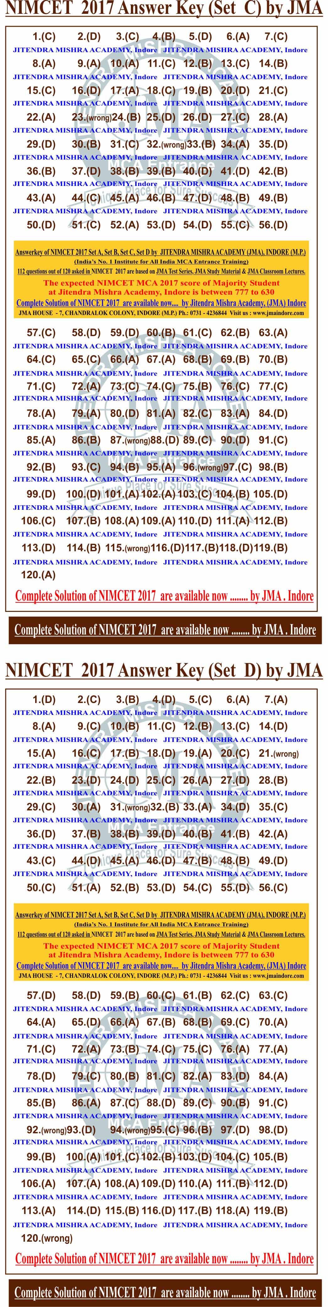 NIMCET - 2017 answerkey (3)