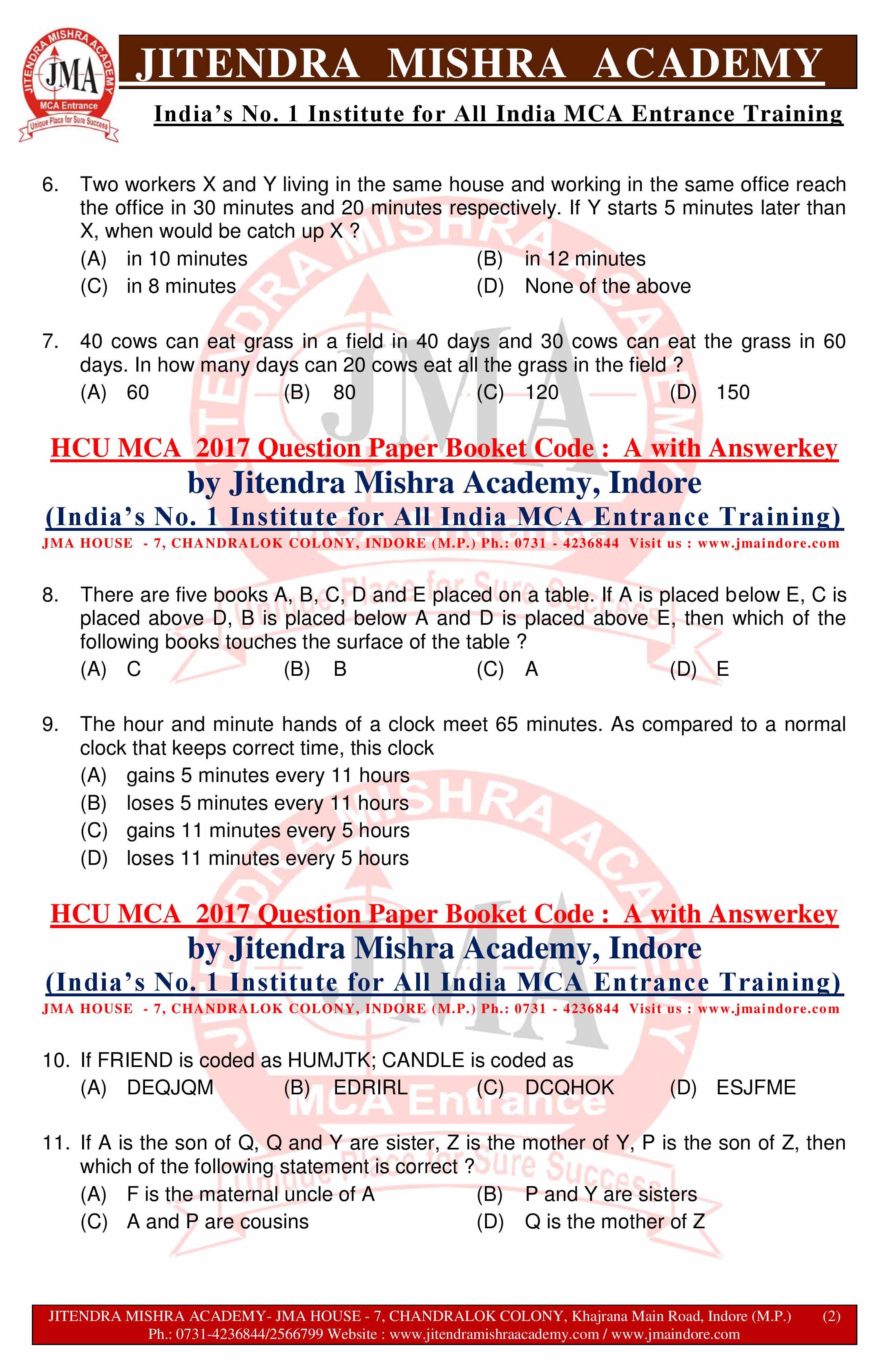 HCU MCA 2017 QUESTION PAPER -SET - A--page-002