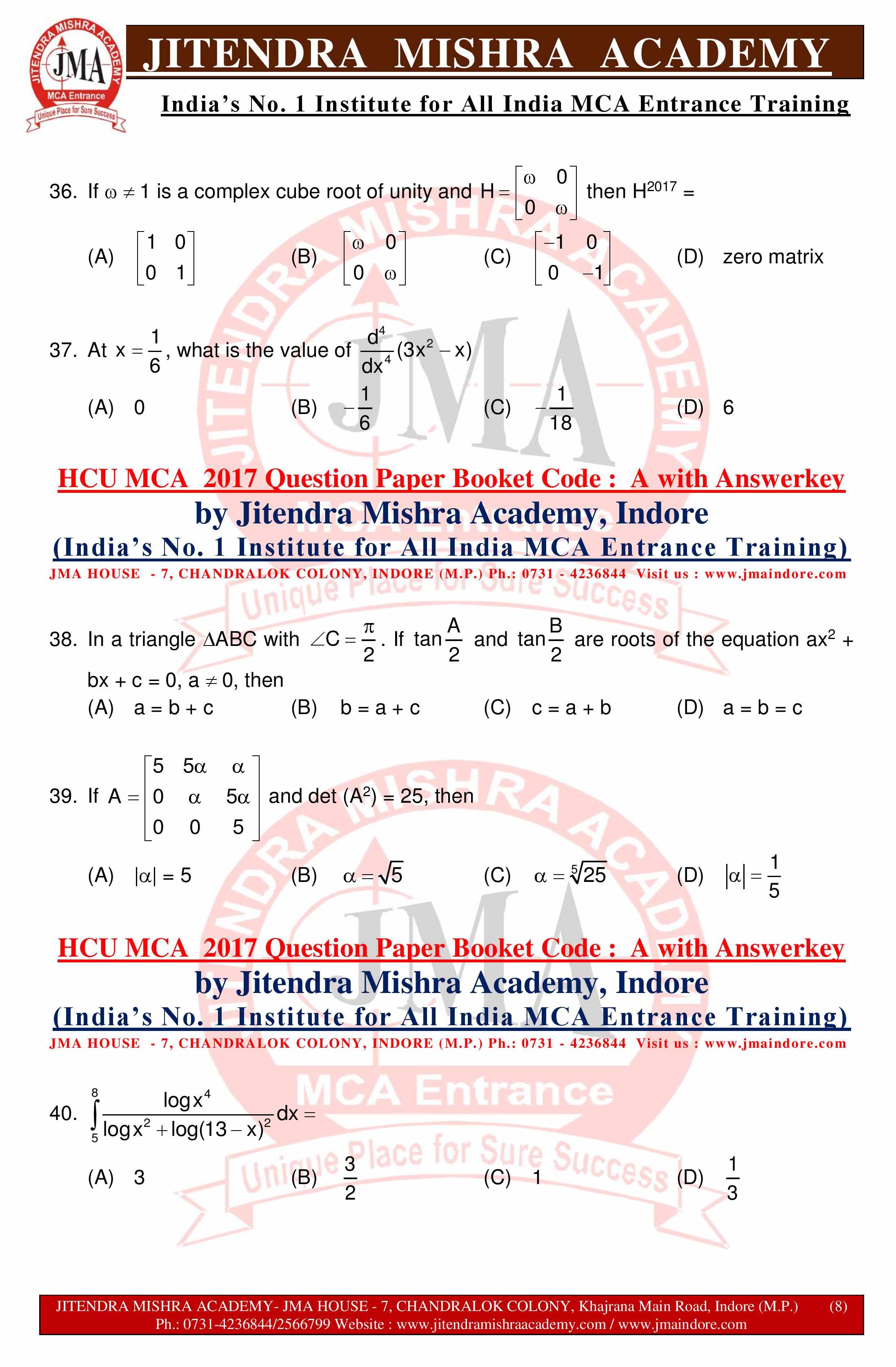 HCU MCA 2017 QUESTION PAPER -SET - A--page-008