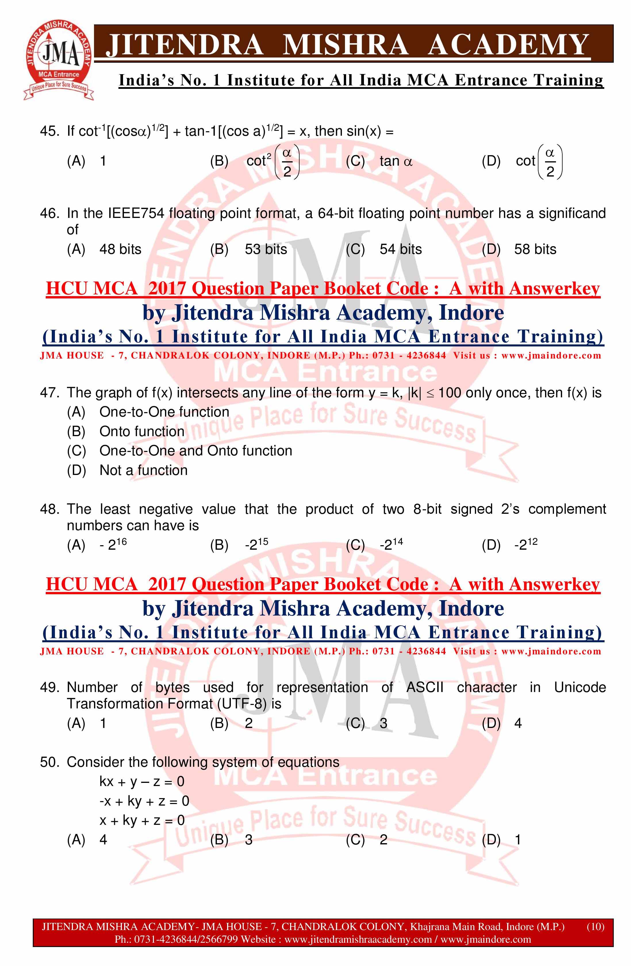 HCU MCA 2017 QUESTION PAPER -SET - A--page-010