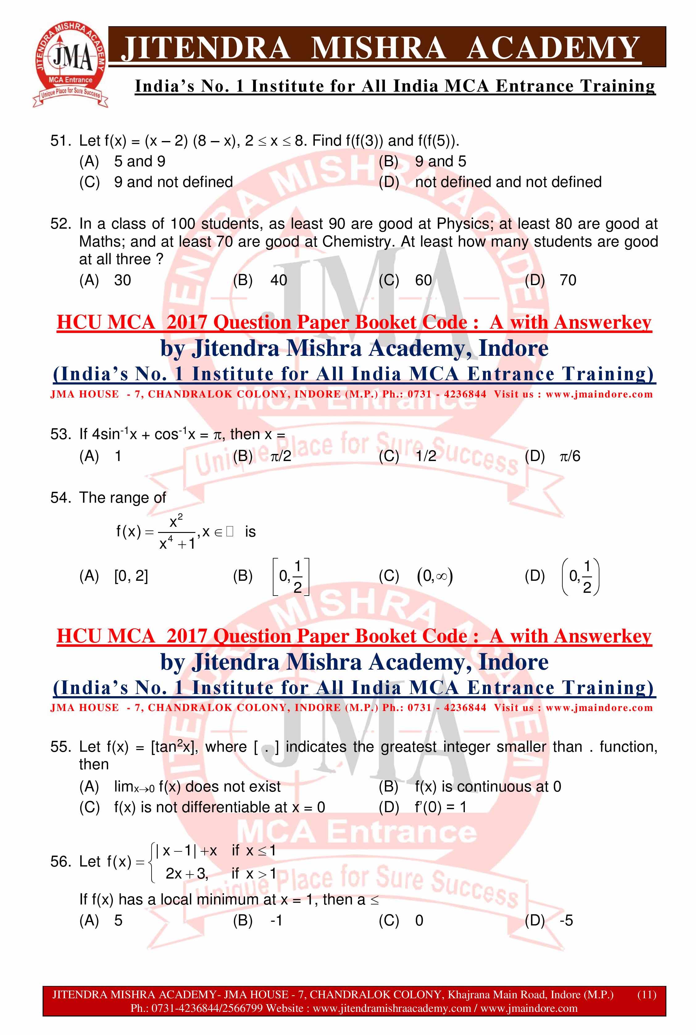 HCU MCA 2017 QUESTION PAPER -SET - A--page-011