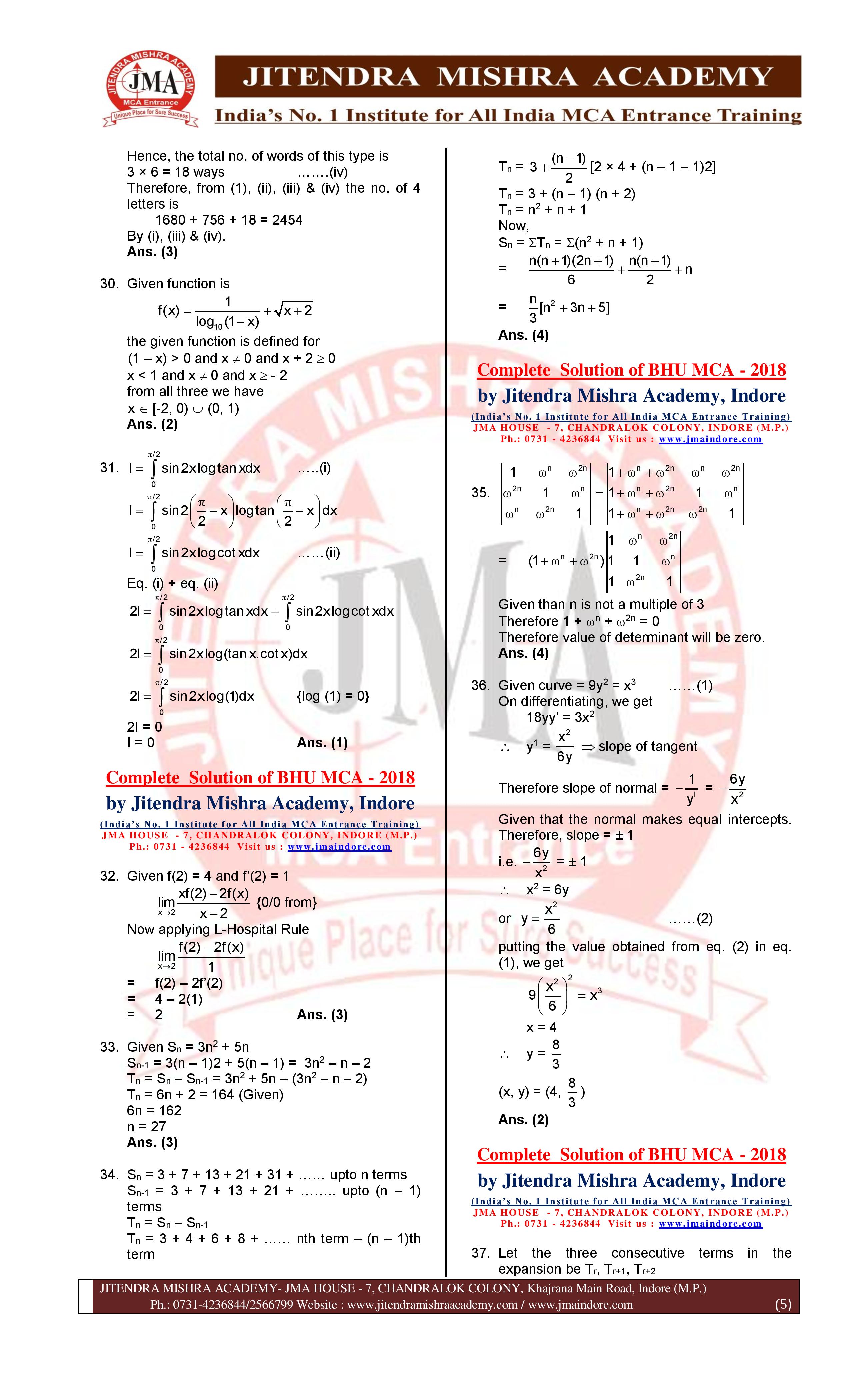 BHU MCA 2018 Solution -page-005