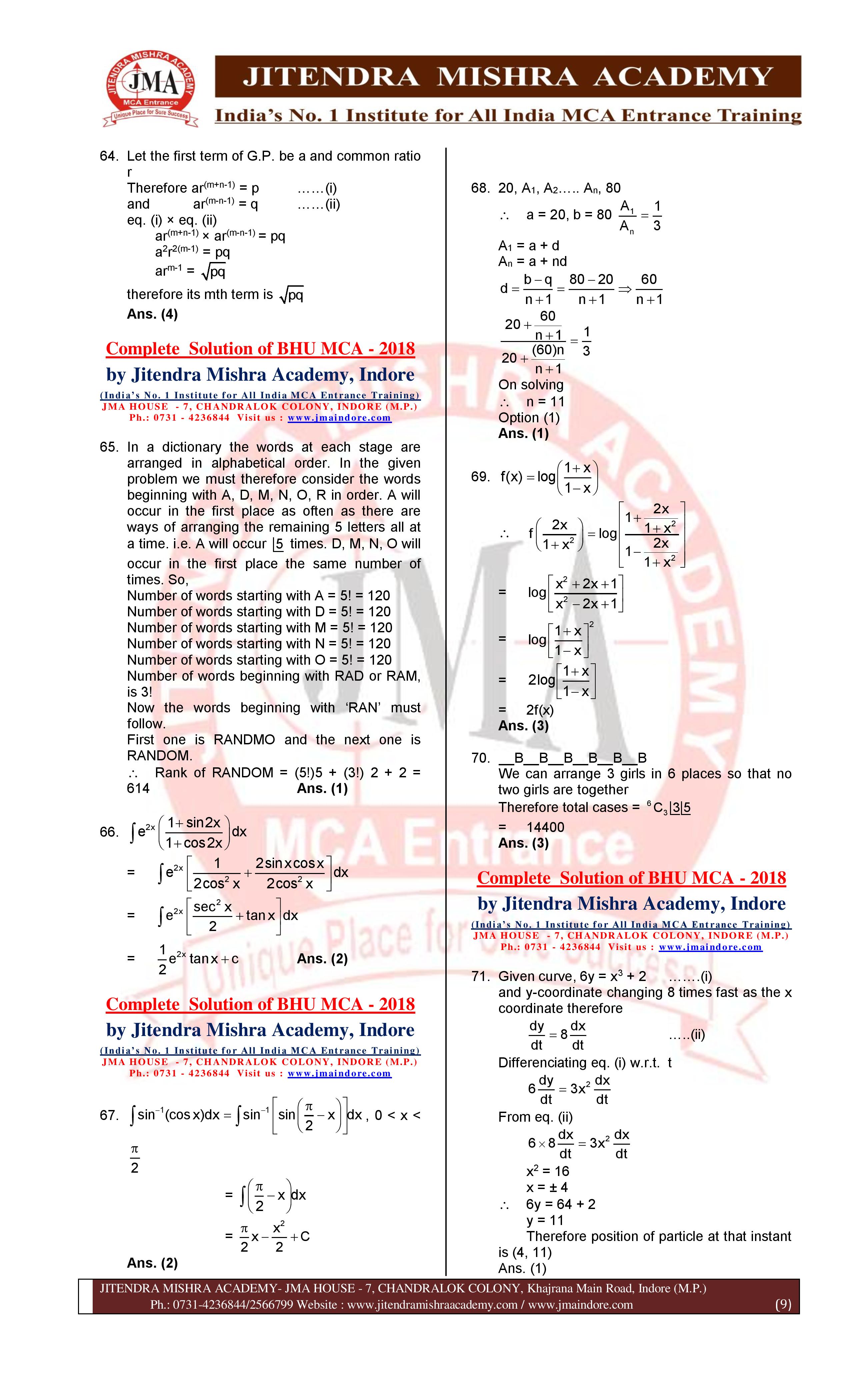 BHU MCA 2018 Solution -page-009