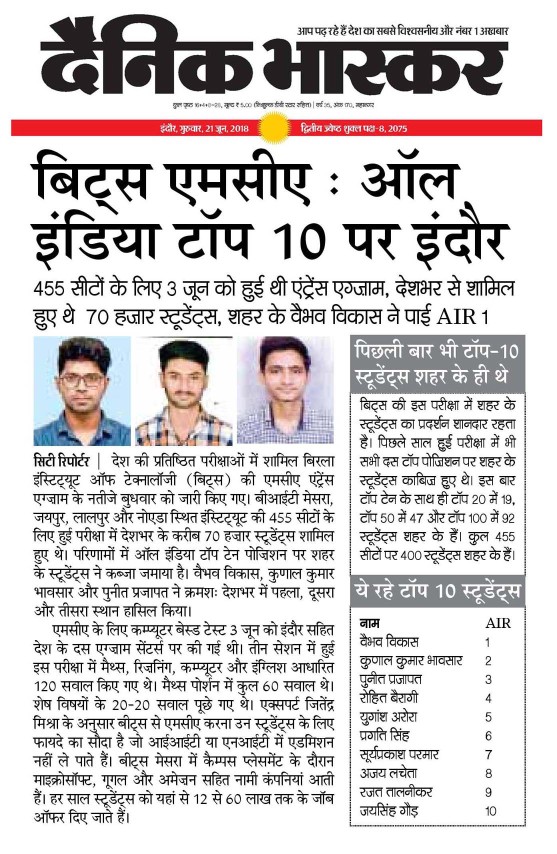 DAINIK BHASKAR