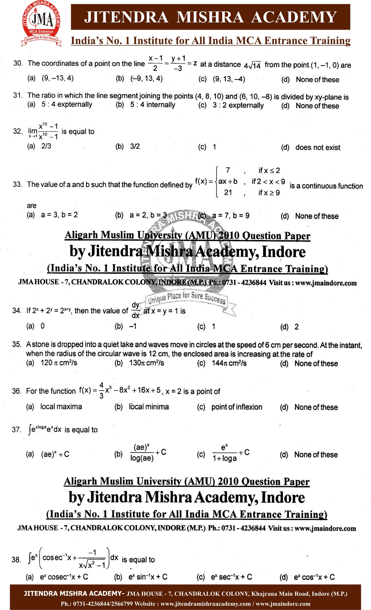 AMU 2010 PAPER_4