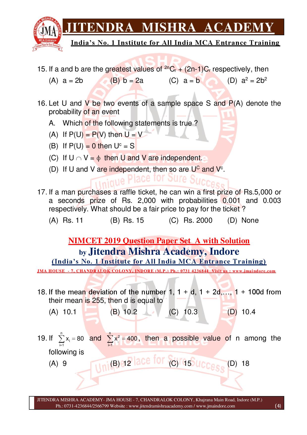 NIMCET 2019 QUESTION PAPER (SET - A) final-page-004