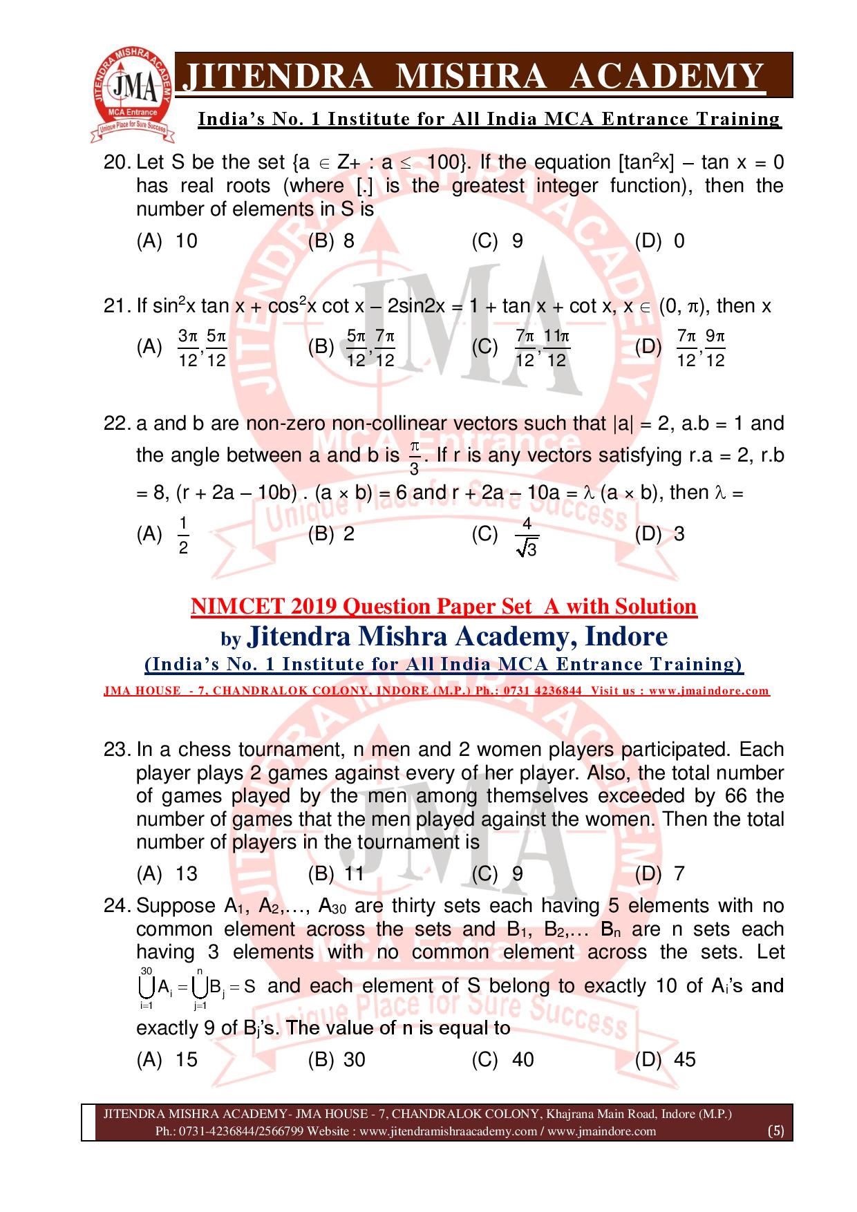 NIMCET 2019 QUESTION PAPER (SET - A) final-page-005