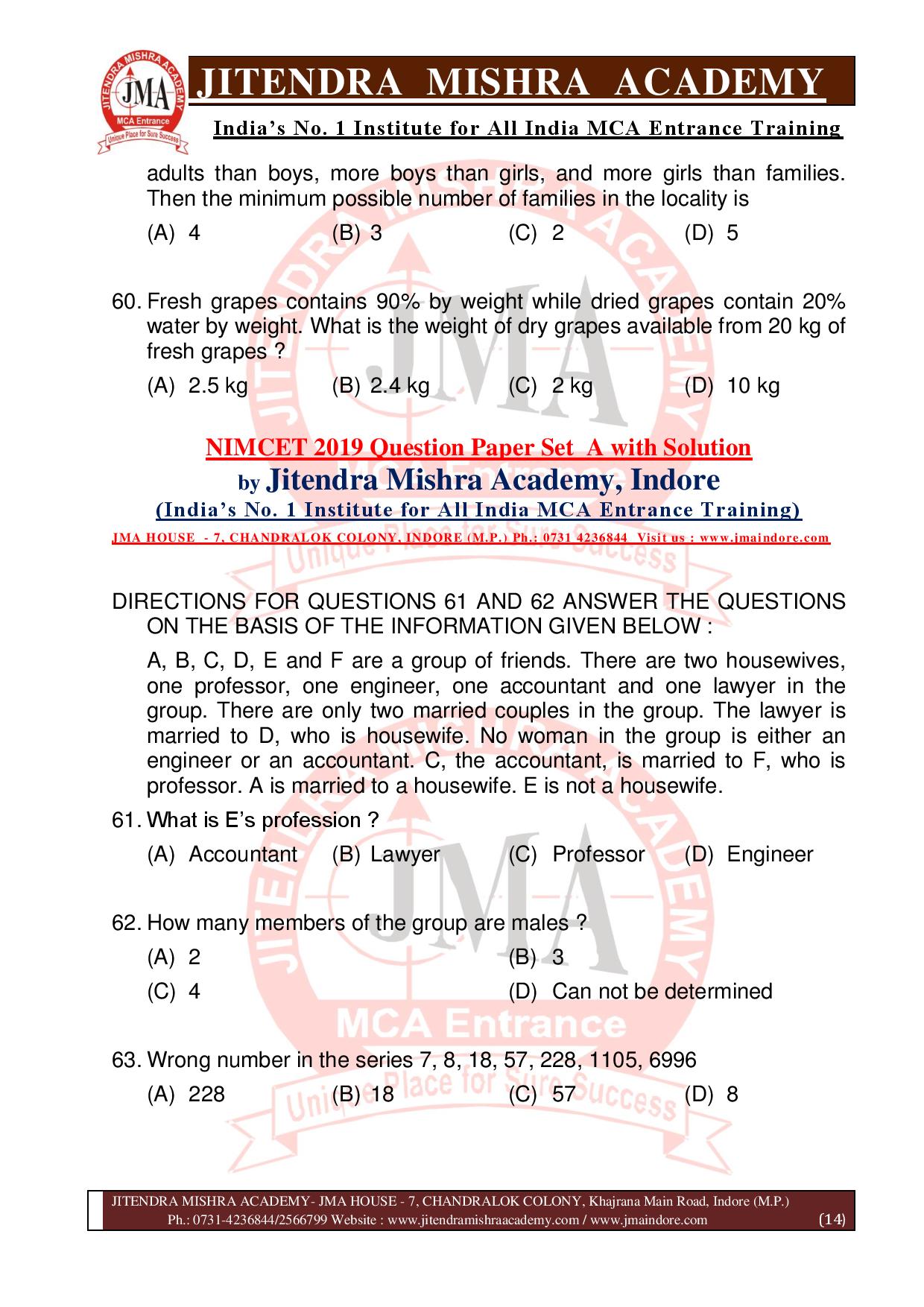 NIMCET 2019 QUESTION PAPER (SET - A) final-page-014