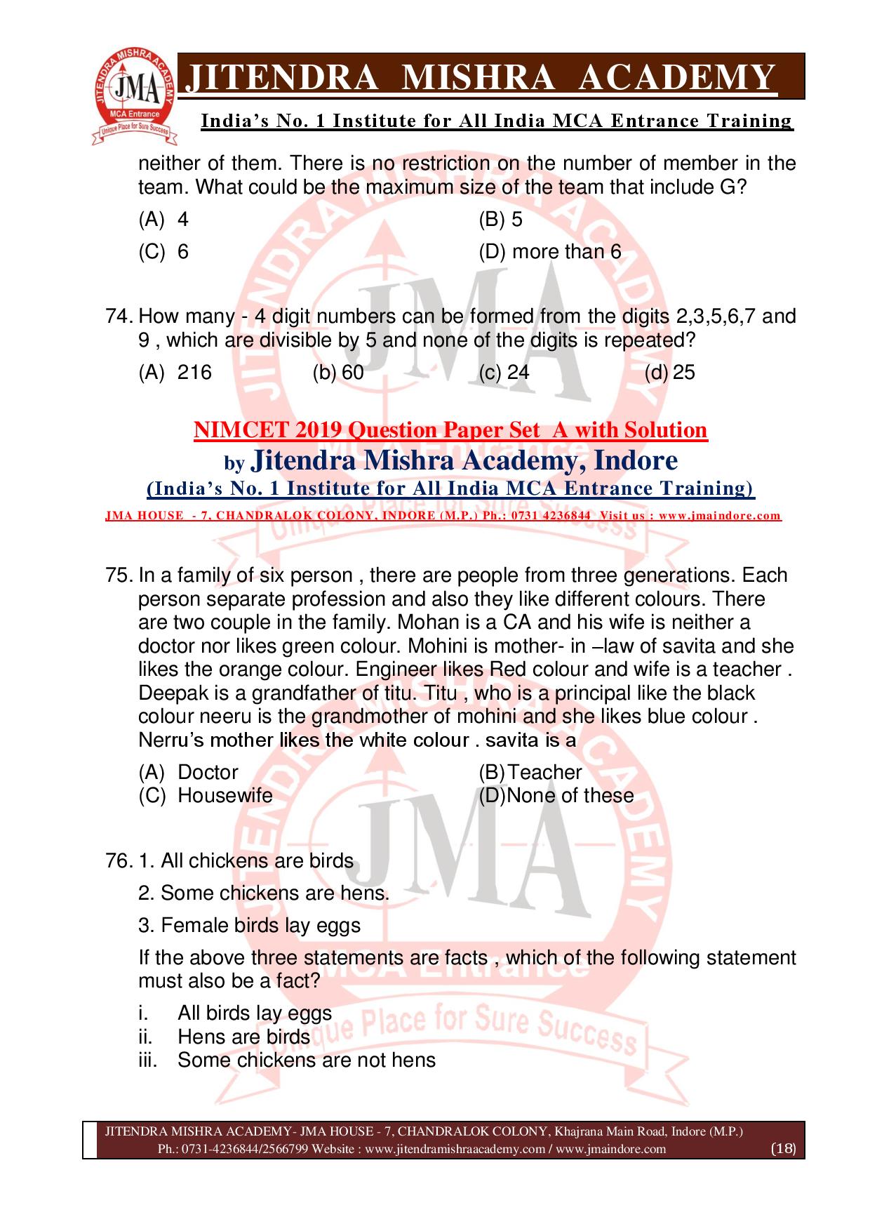 NIMCET 2019 QUESTION PAPER (SET - A) final-page-018