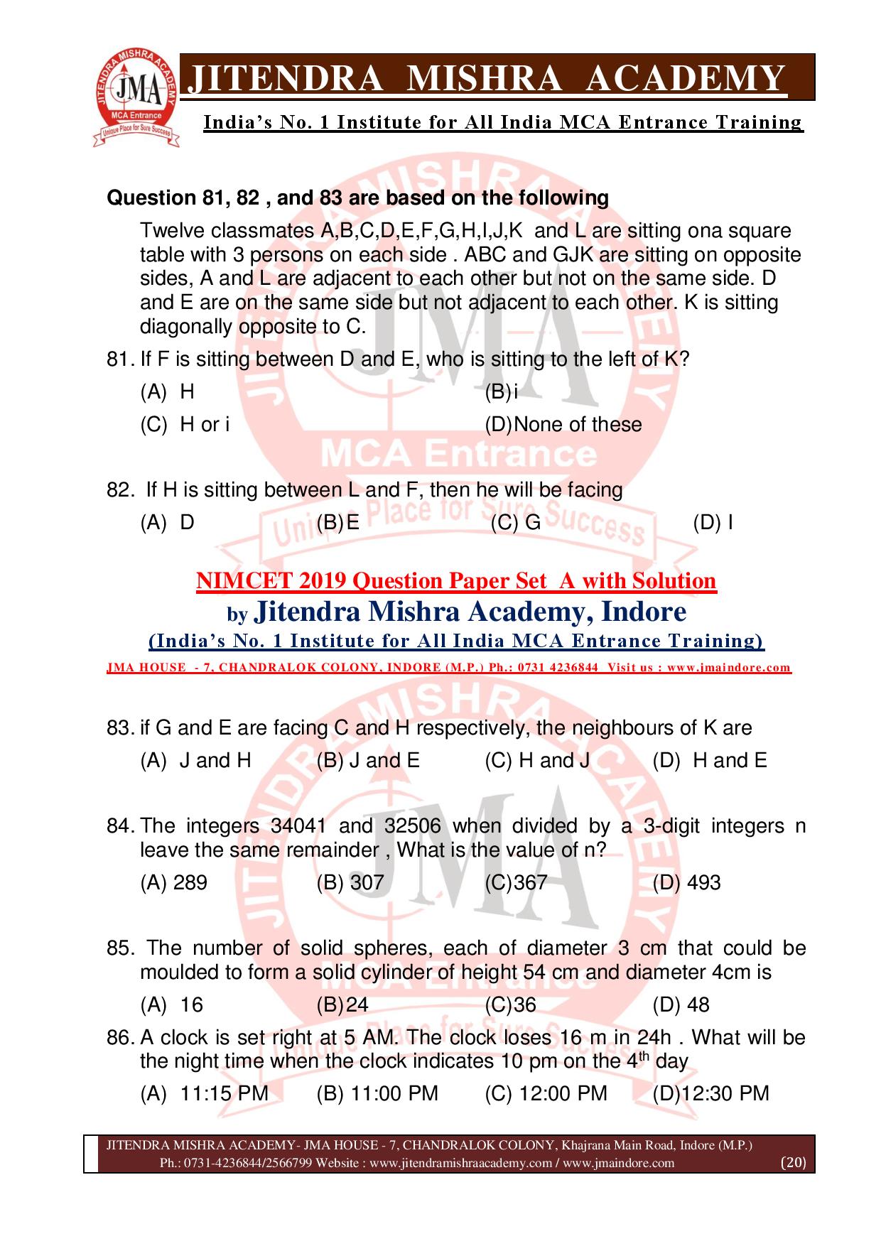 NIMCET 2019 QUESTION PAPER (SET - A) final-page-020