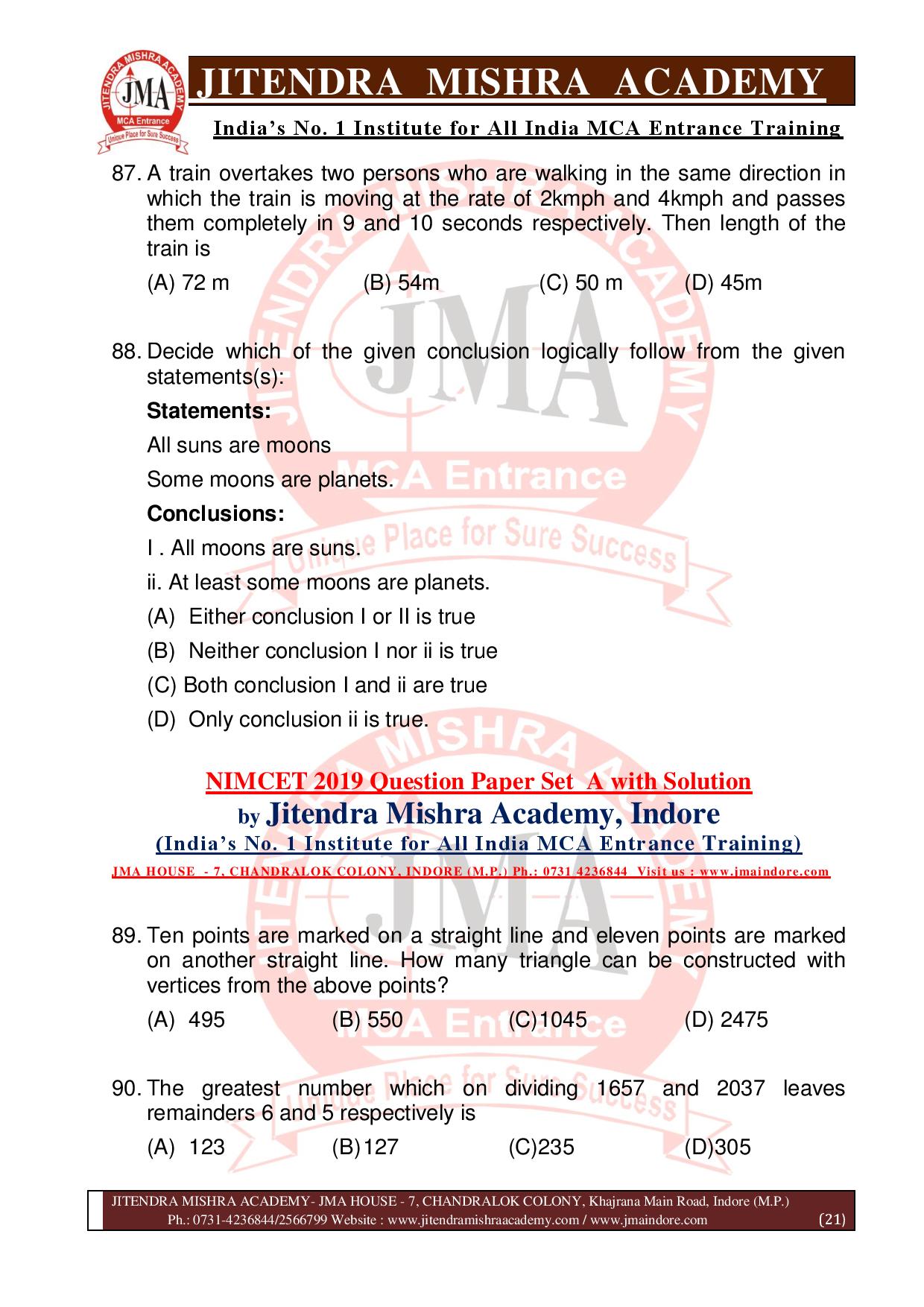 NIMCET 2019 QUESTION PAPER (SET - A) final-page-021