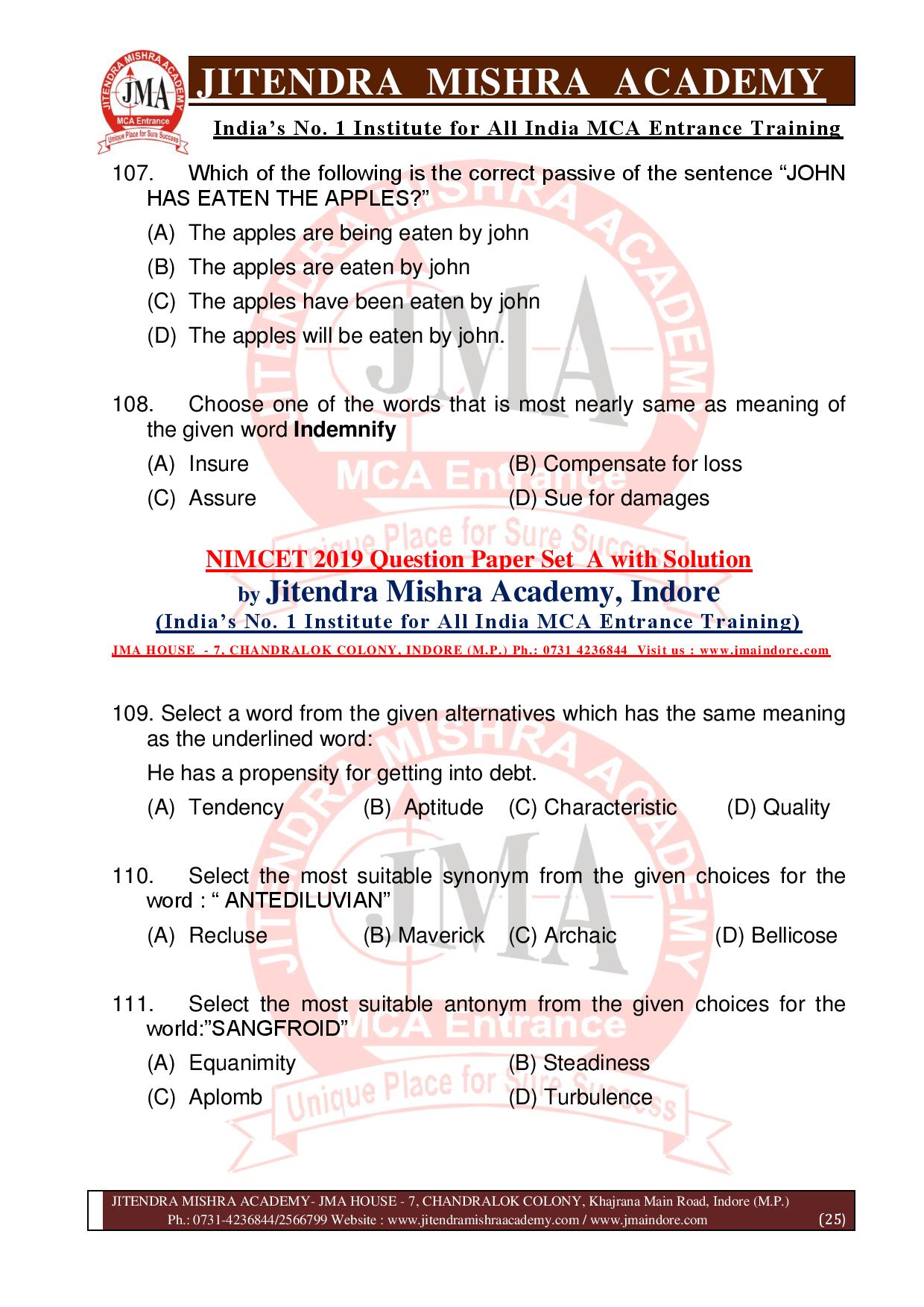 NIMCET 2019 QUESTION PAPER (SET - A) final-page-025