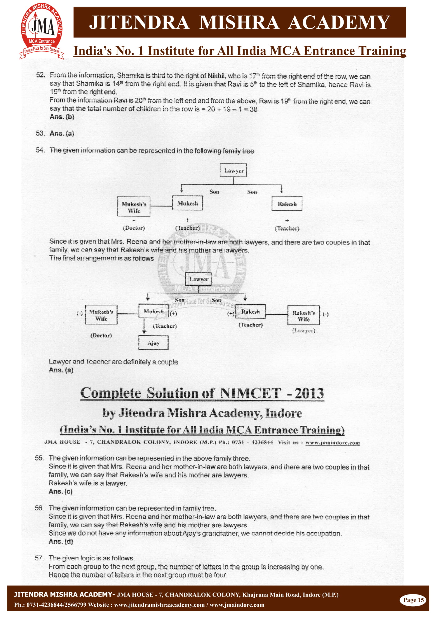 NIMCET - 2013 (SOLUTION)-15