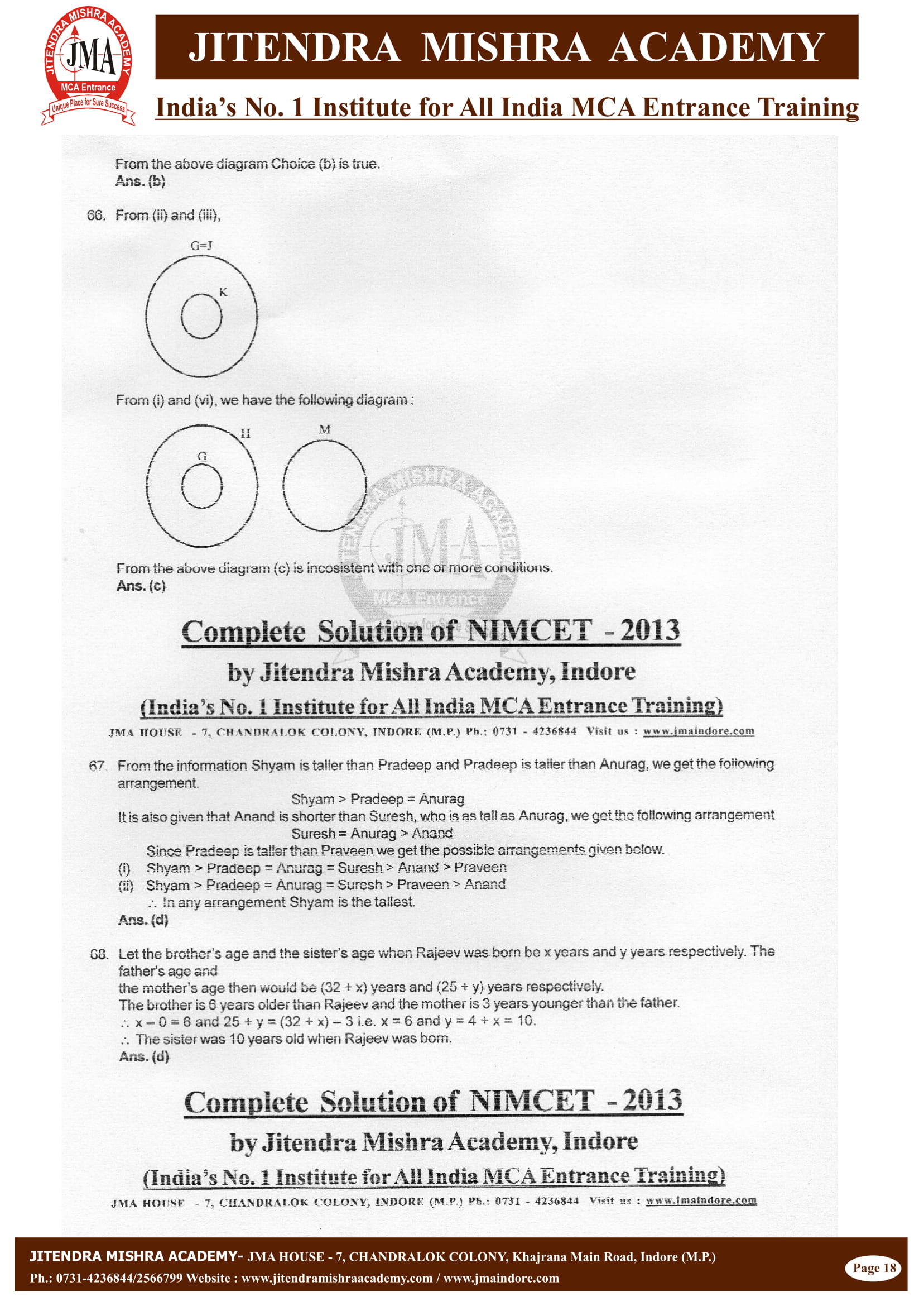 NIMCET - 2013 (SOLUTION)-18