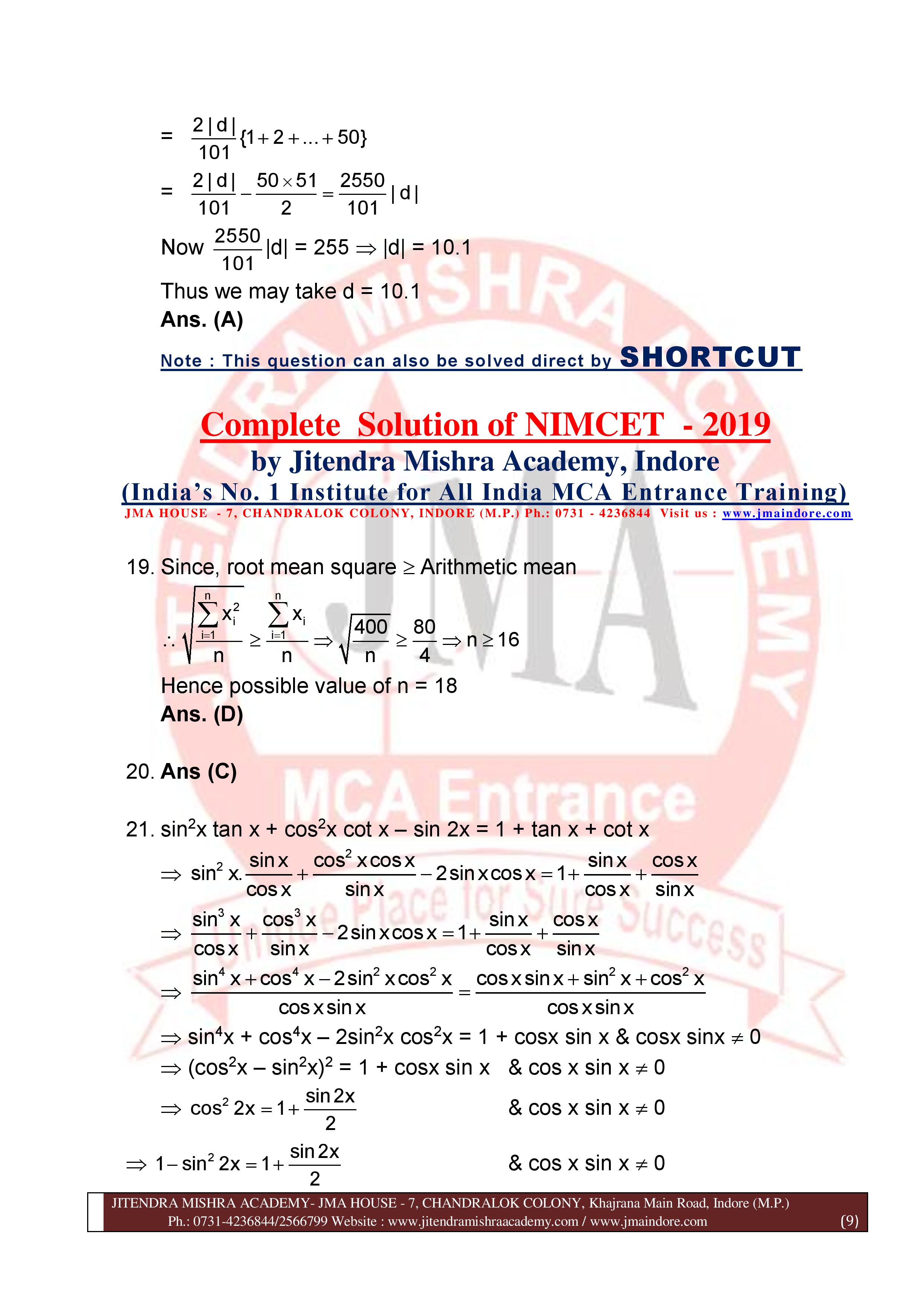 NIMCET 2019 SOLUTION (SET - A)-page-009