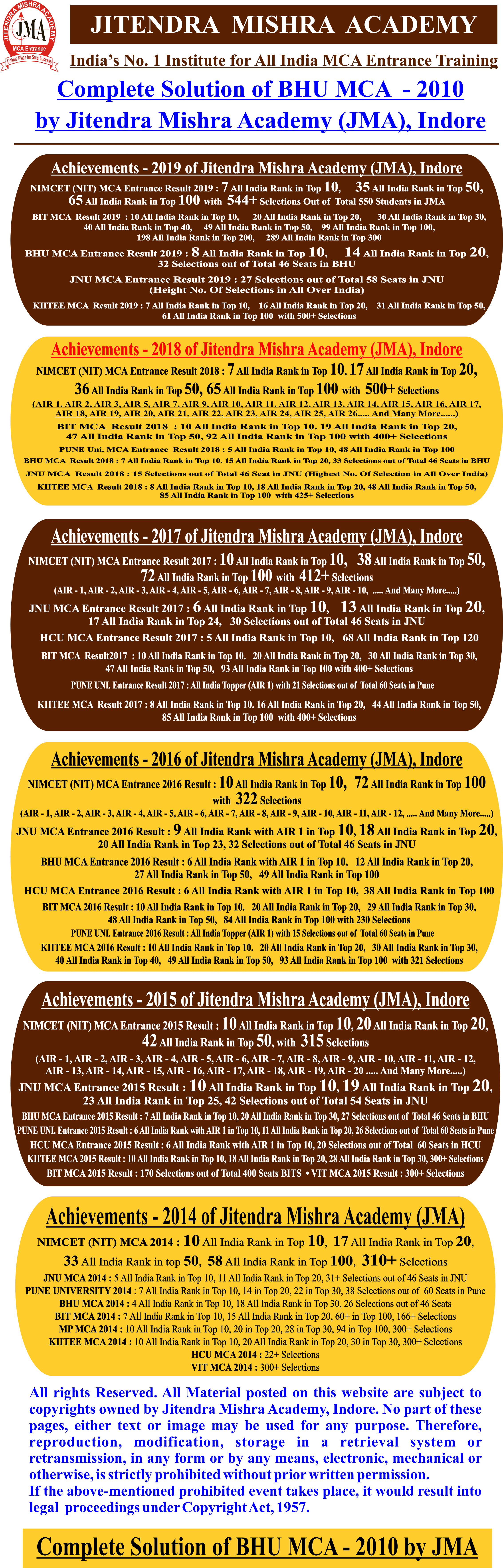 1BHU MCA - 2010 (SOLUTION).