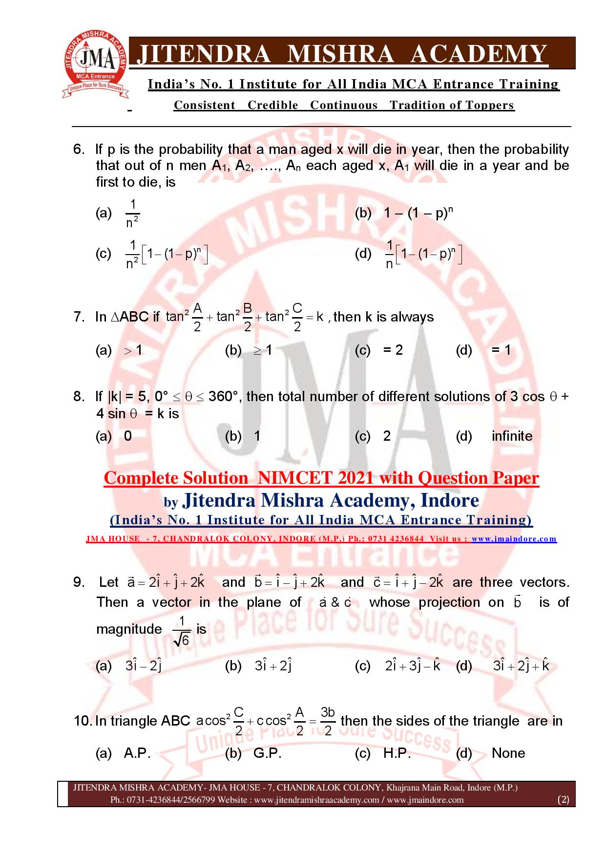 NIMCET 2021 QUESTION PAPER (F)-page-002