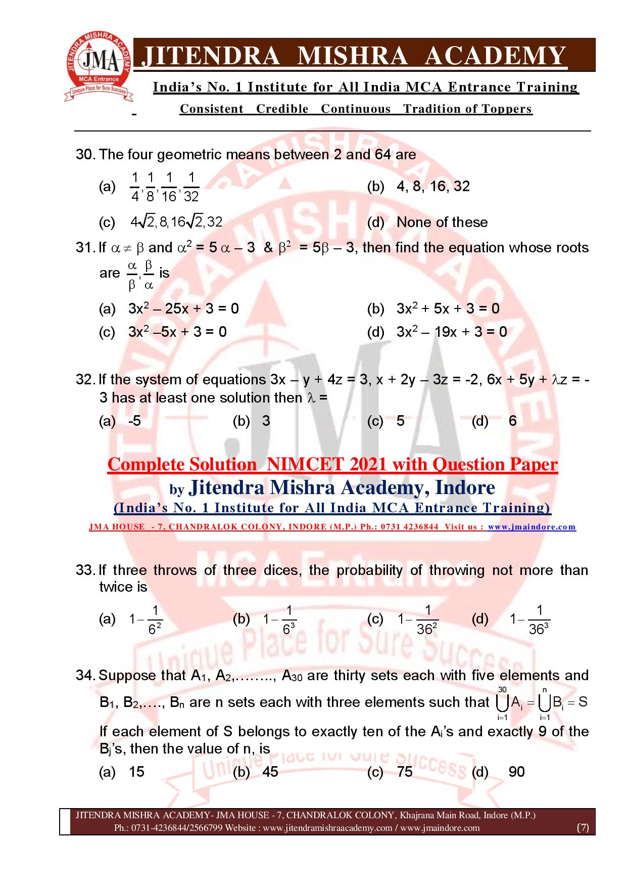 NIMCET 2021 QUESTION PAPER (F)-page-007