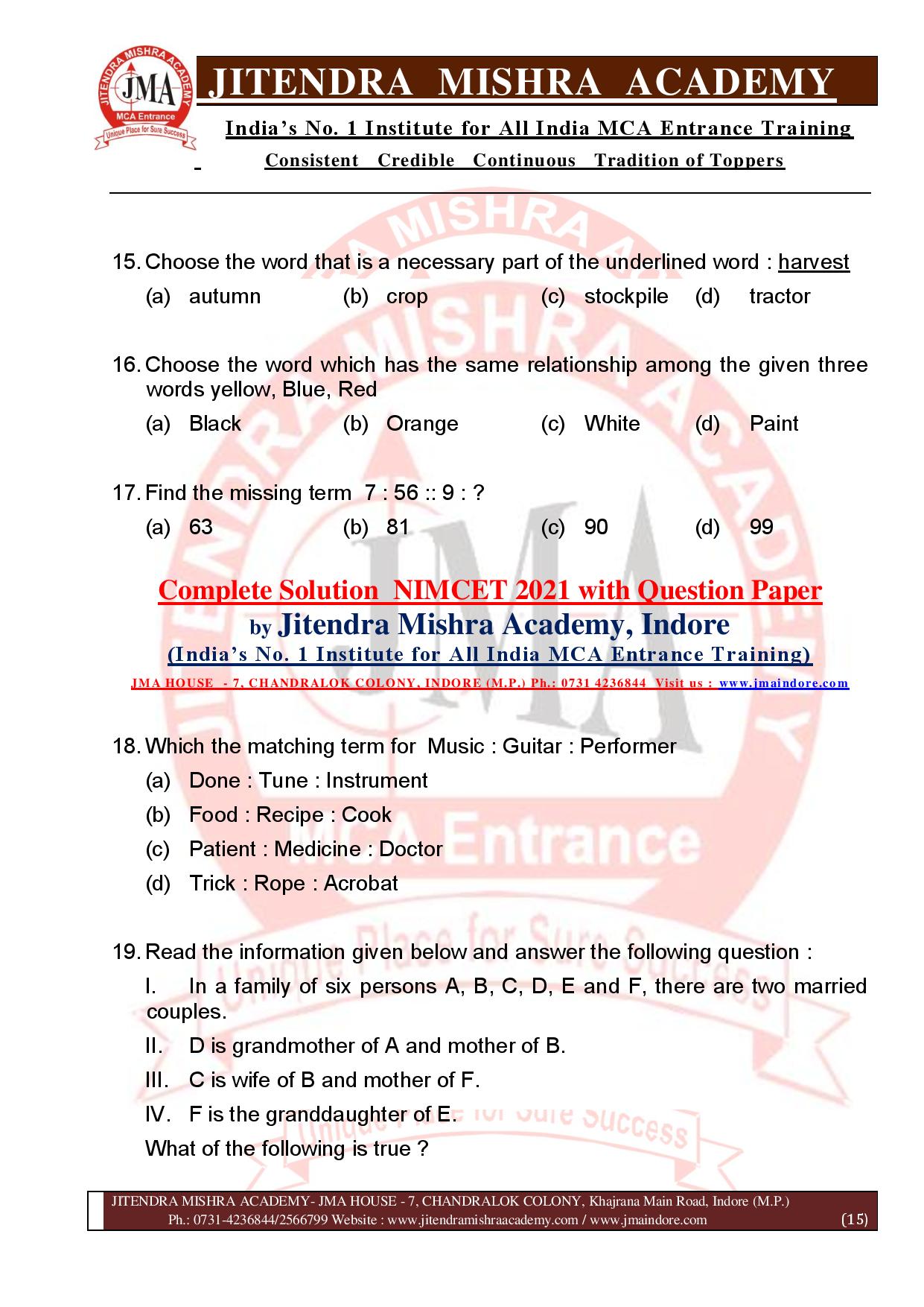 NIMCET 2021 QUESTION PAPER (F)-page-015