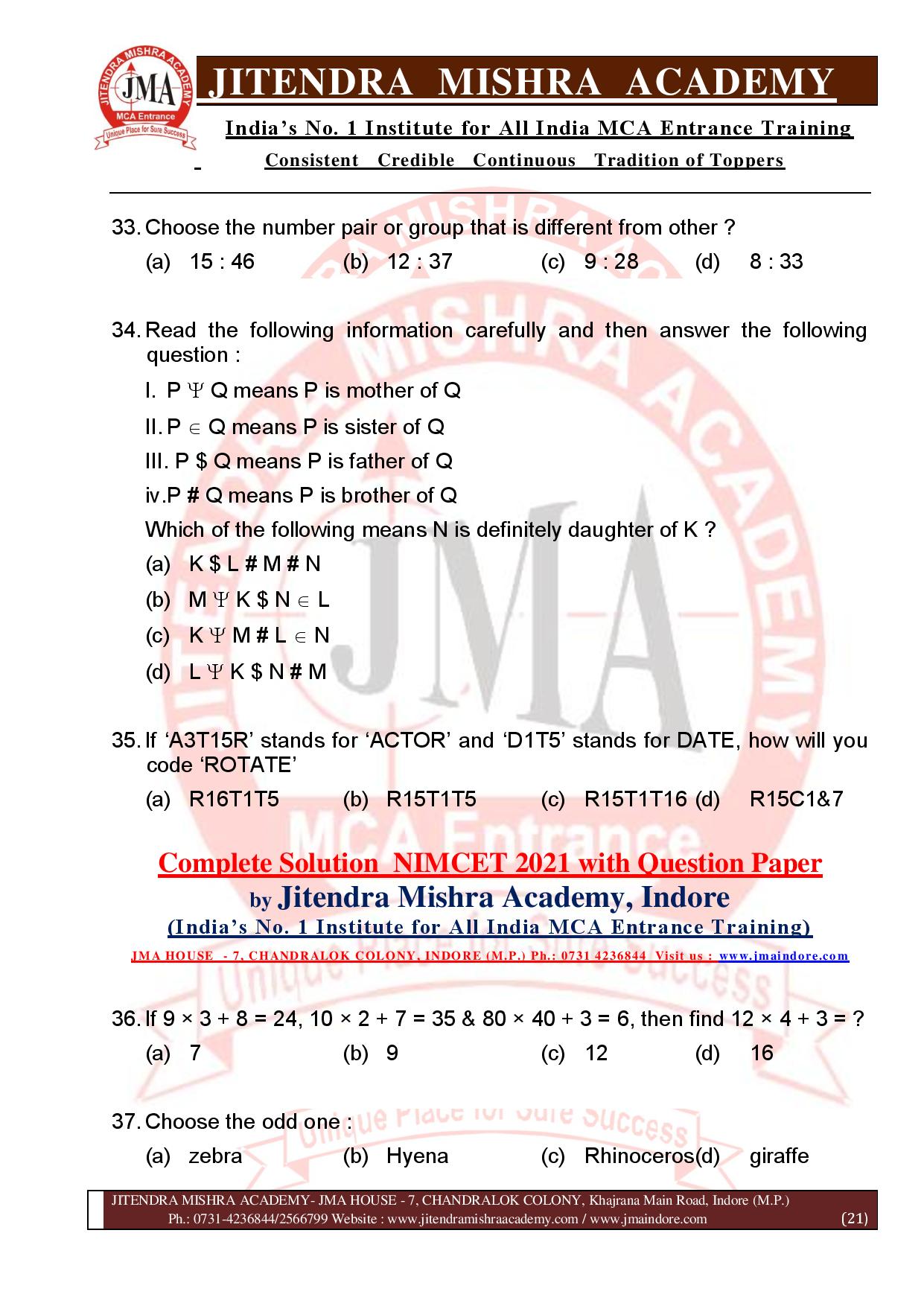 NIMCET 2021 QUESTION PAPER (F)-page-021